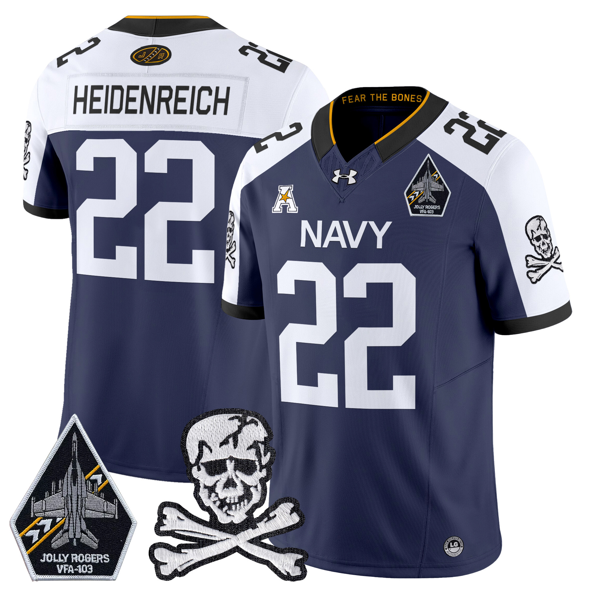 Men's Navy Midshipmen 2025 Vapor Limited Jersey - All Stitched