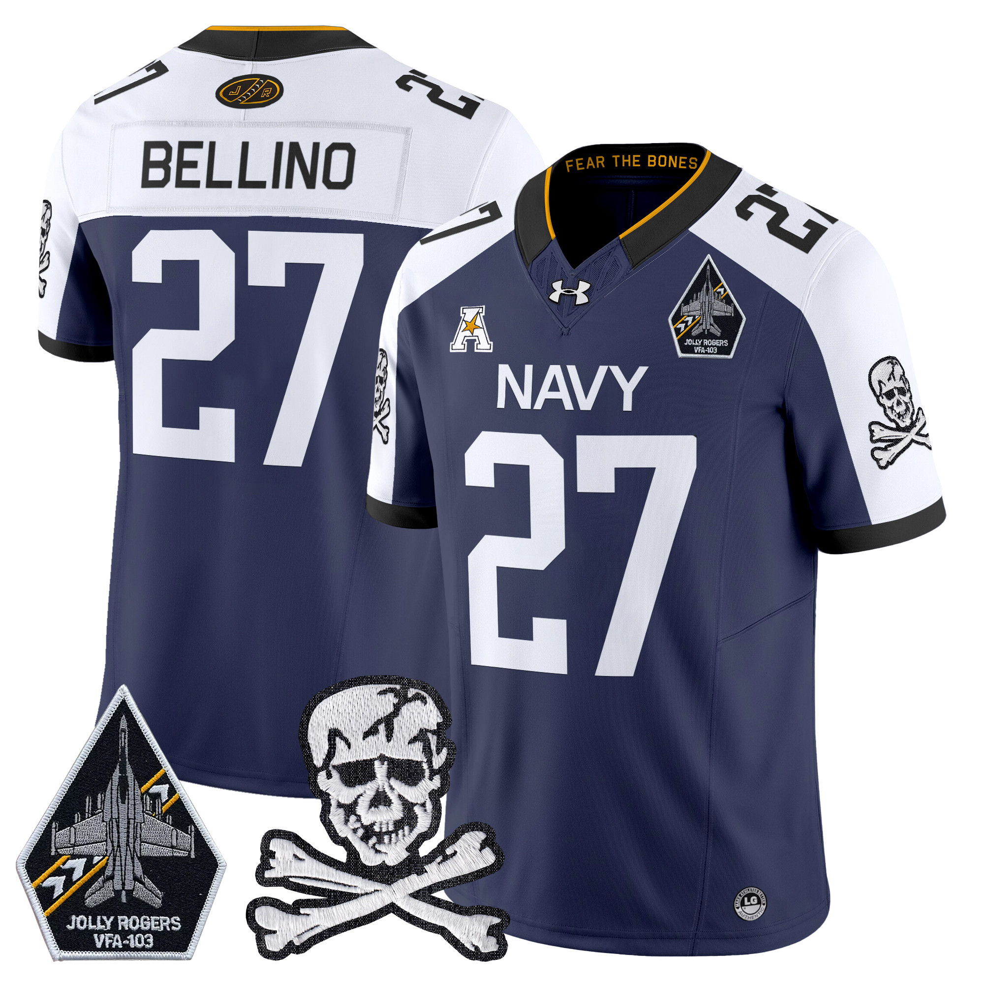 Men's Navy Midshipmen 2025 Vapor Limited Jersey - All Stitched