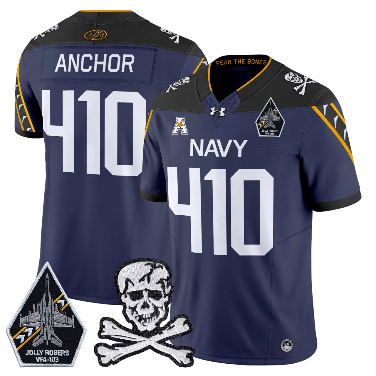 Men's Navy Midshipmen 2025 Vapor Limited Jersey - All Stitched