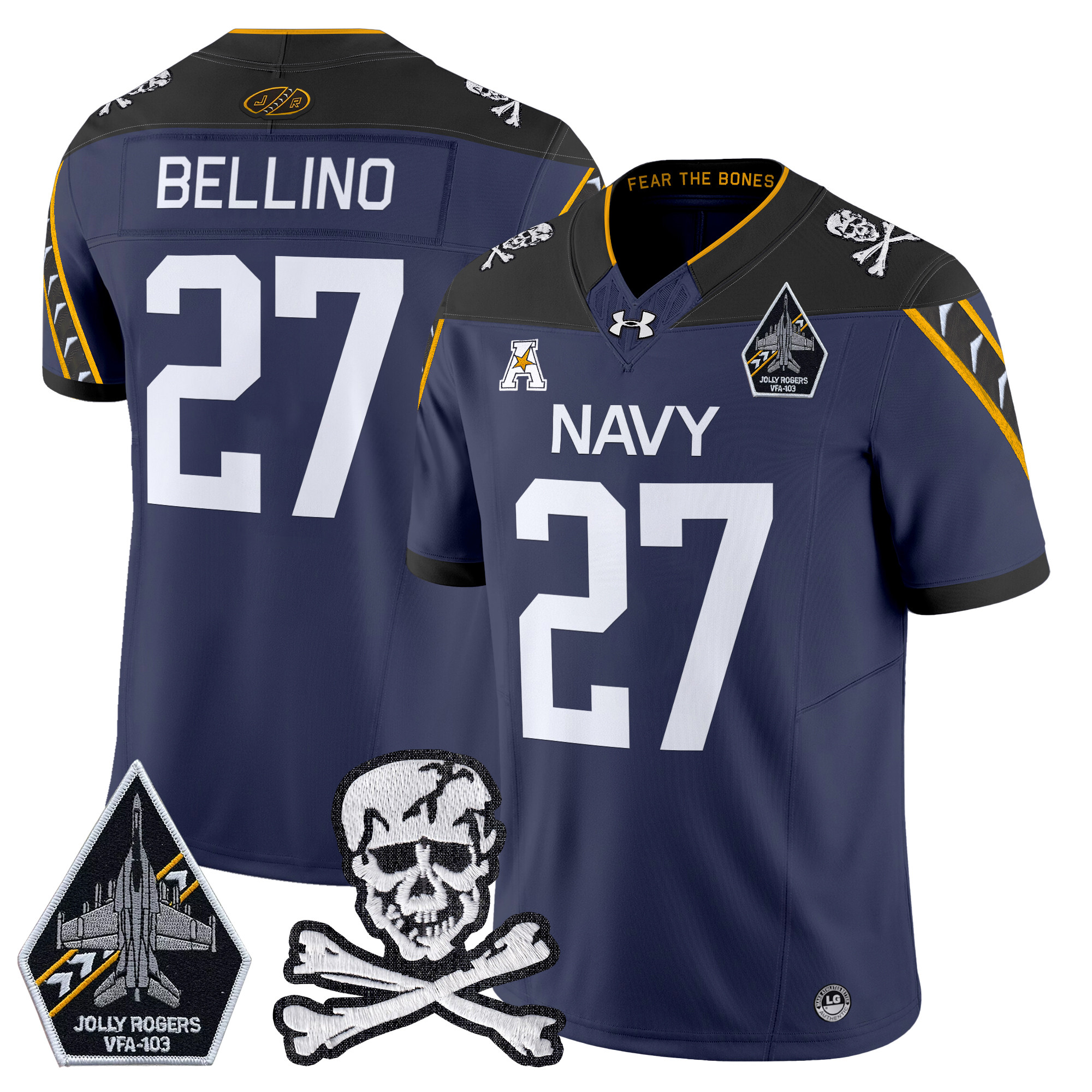 Men's Navy Midshipmen 2025 Vapor Limited Jersey - All Stitched