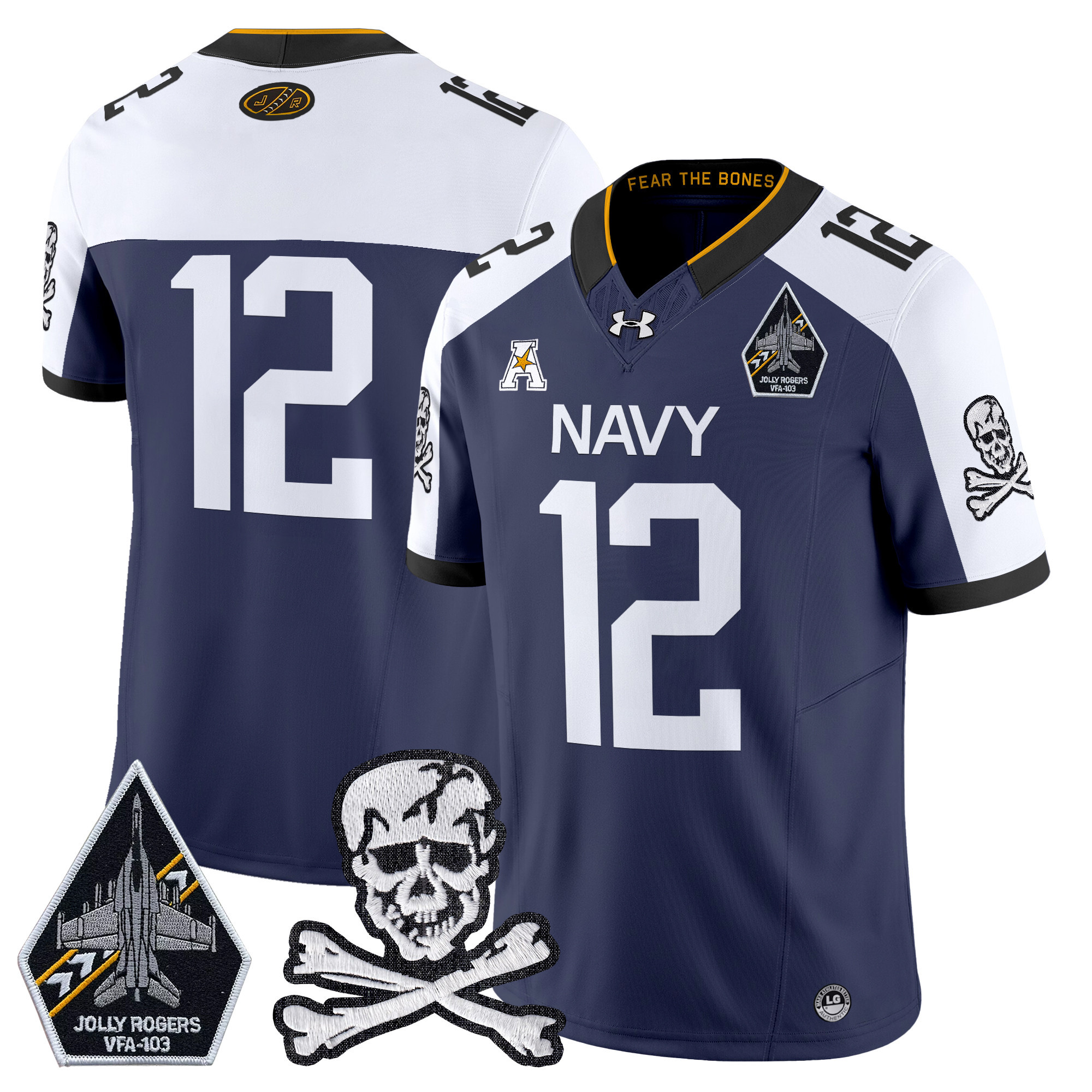Men's Navy Midshipmen 2025 Vapor Limited Jersey - All Stitched