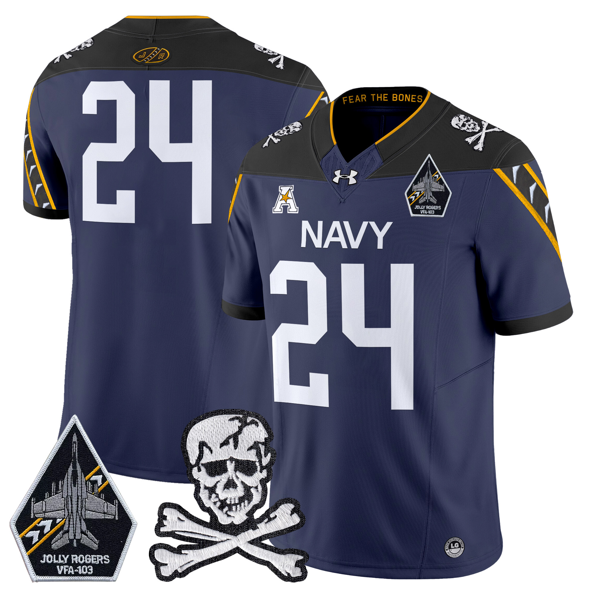 Men's Navy Midshipmen 2025 Vapor Limited Jersey - All Stitched