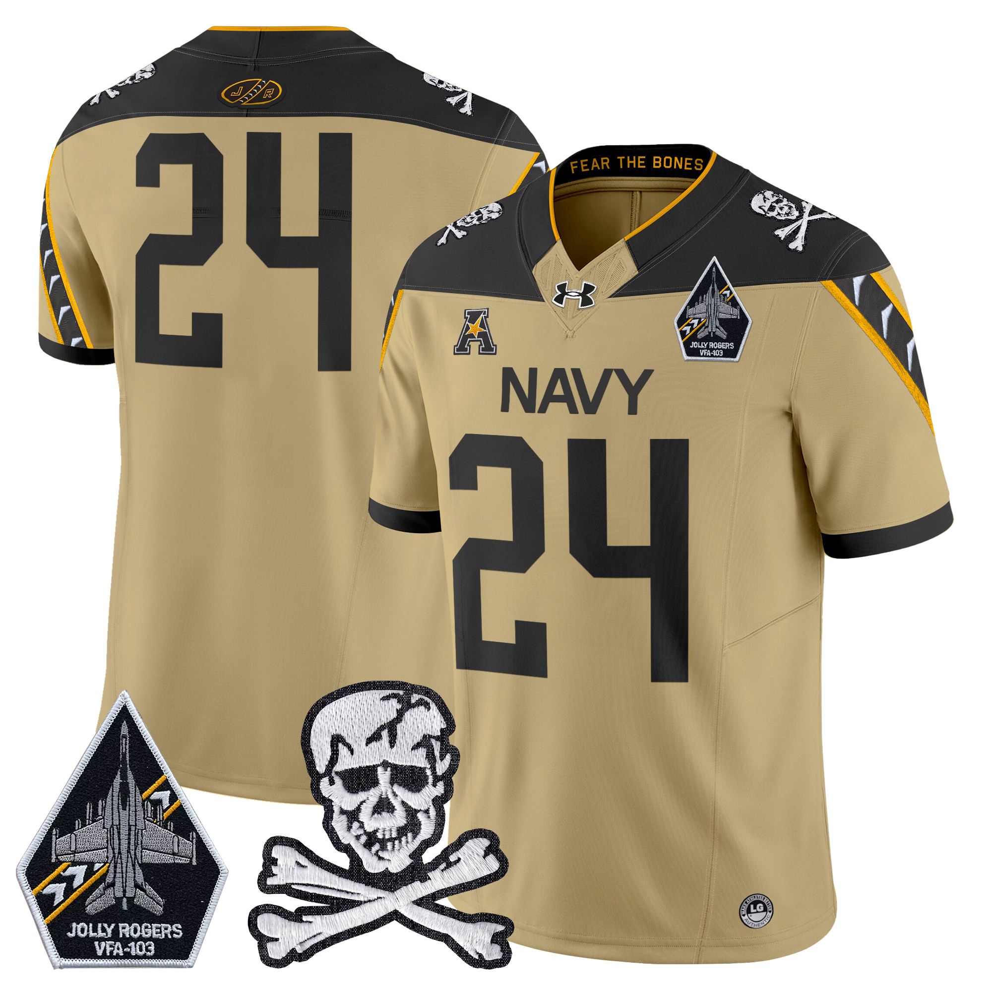 Men's Navy Midshipmen 2025 Vapor Limited Jersey - All Stitched