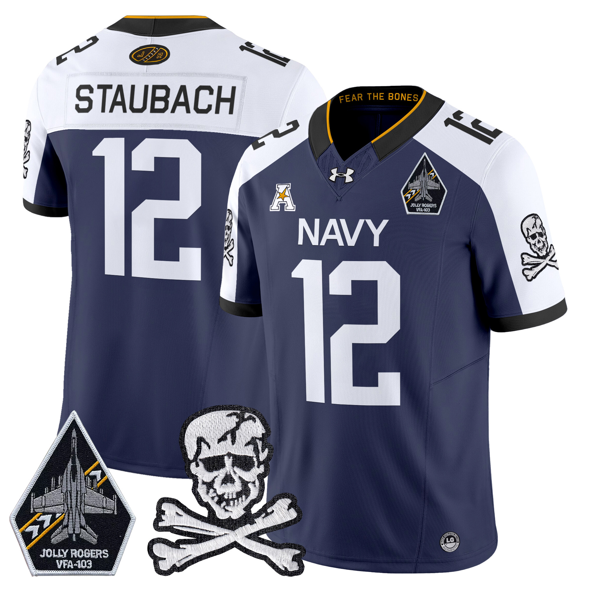 Men's Navy Midshipmen 2025 Vapor Limited Jersey - All Stitched