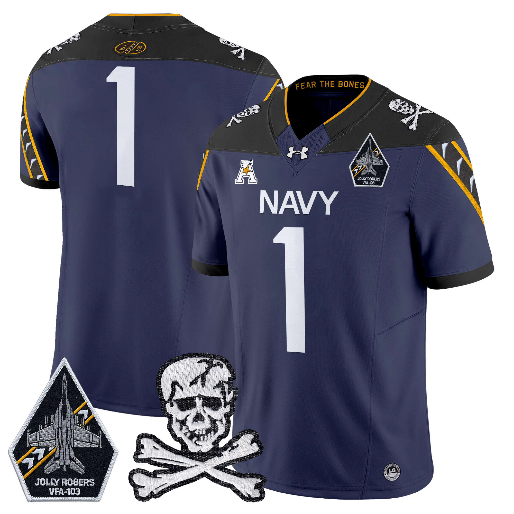 Men's Navy Midshipmen 2025 Vapor Limited Jersey - All Stitched