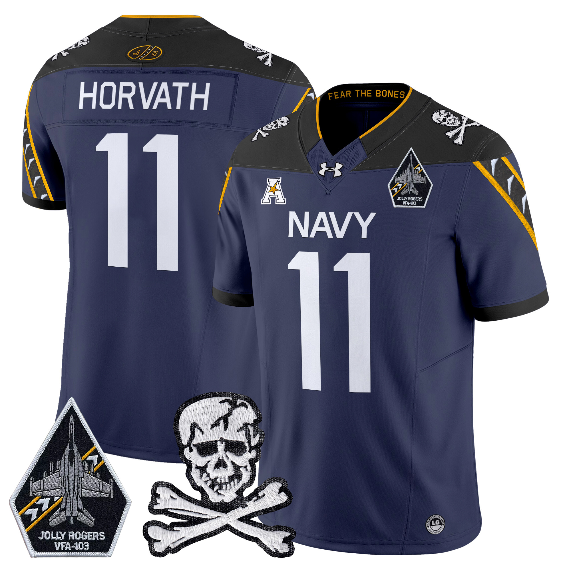 Men's Navy Midshipmen 2025 Vapor Limited Jersey - All Stitched
