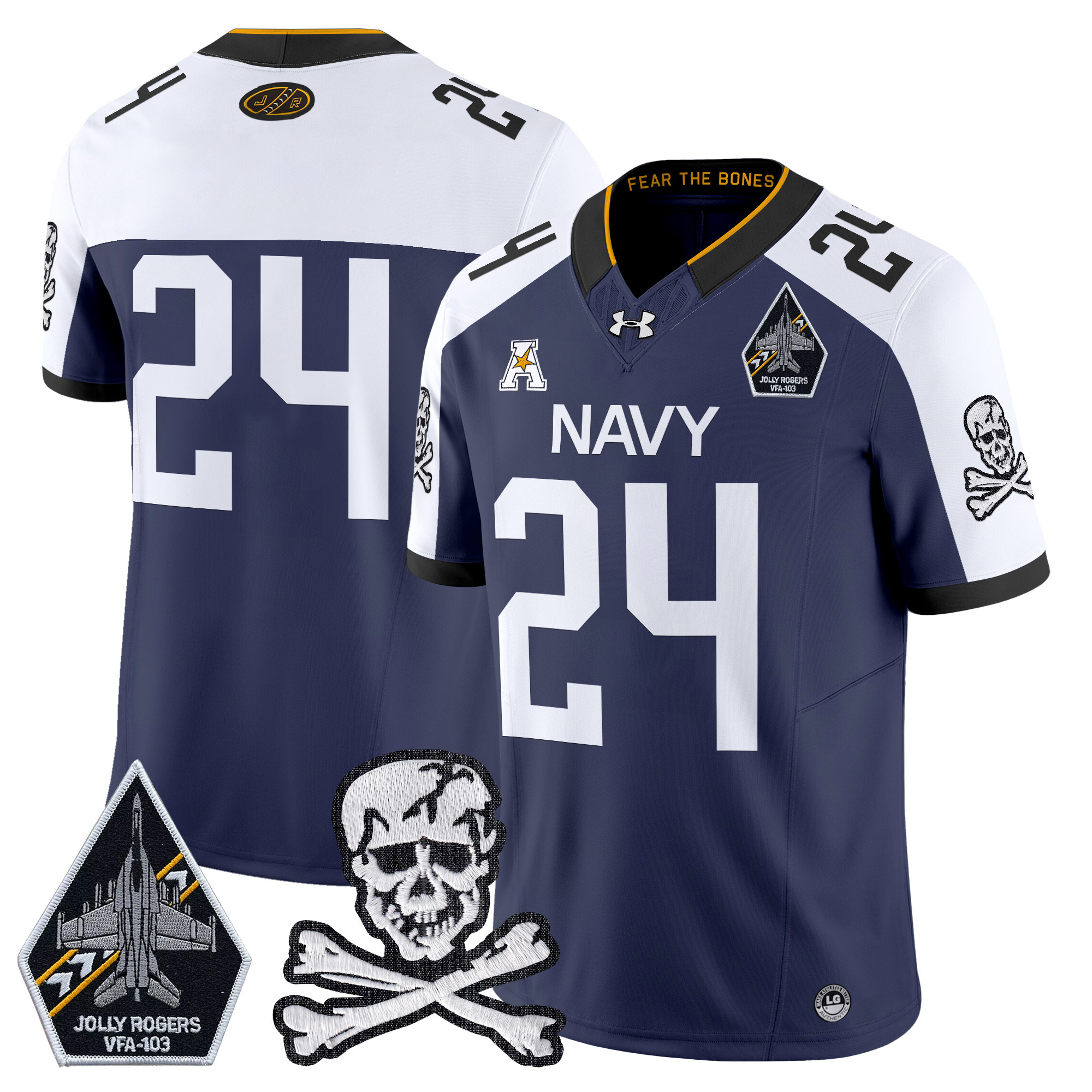 Men's Navy Midshipmen 2025 Vapor Limited Jersey - All Stitched