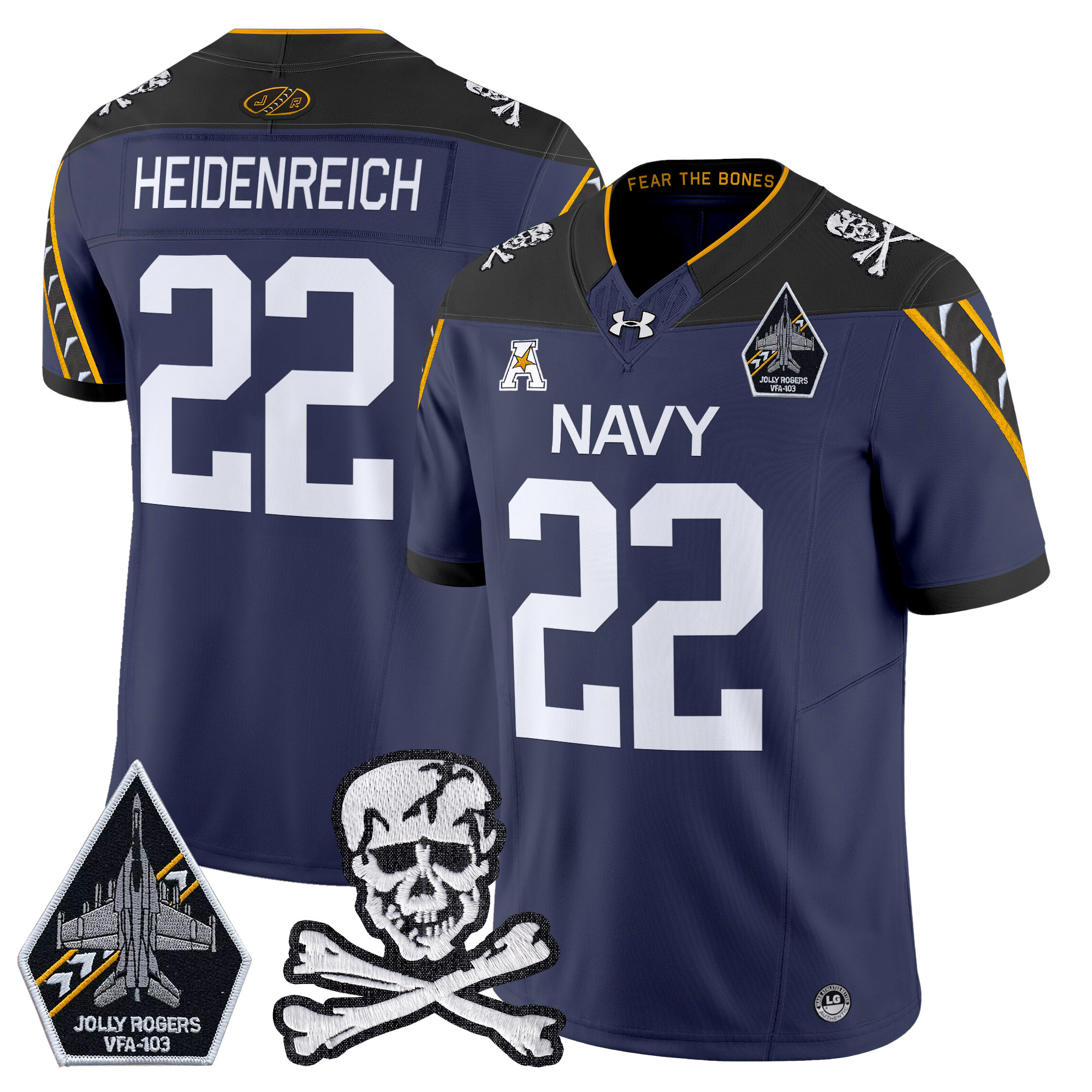 Men's Navy Midshipmen 2025 Vapor Limited Jersey - All Stitched