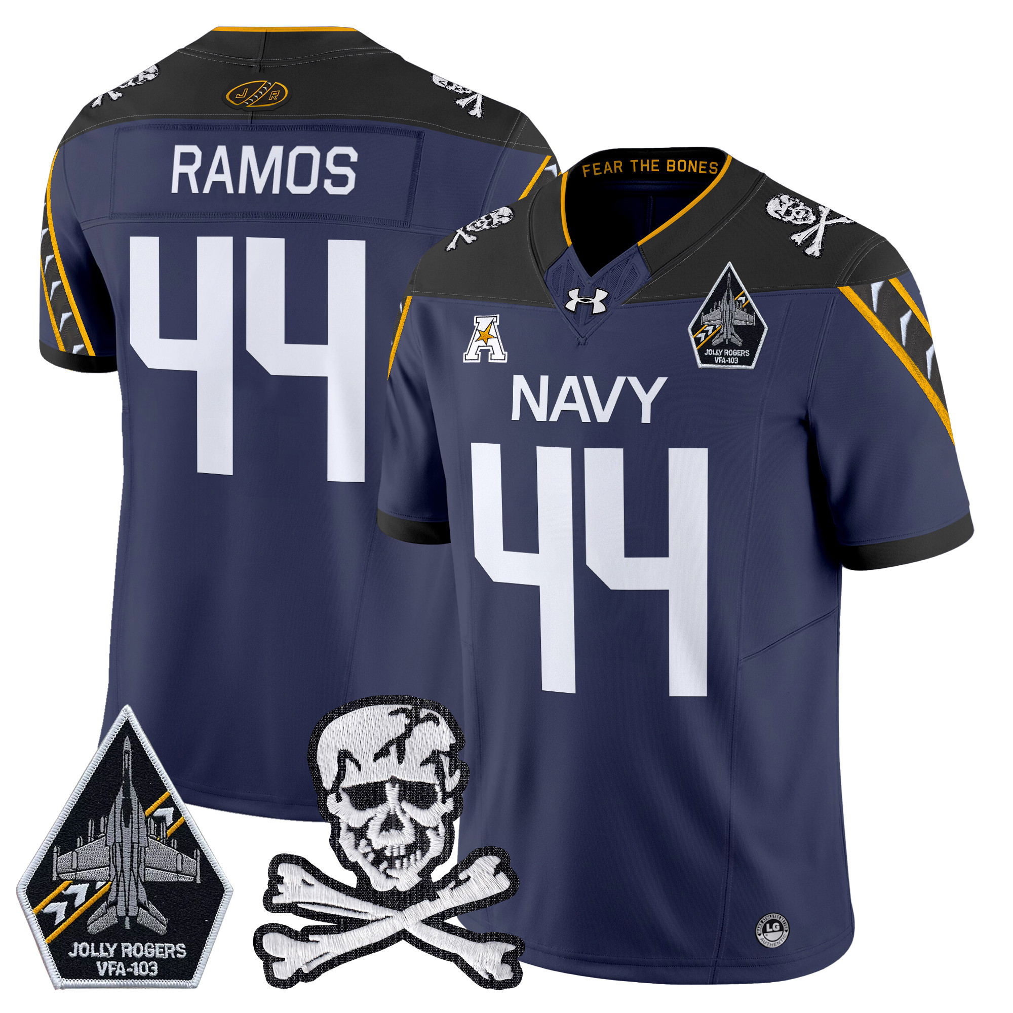 Men's Navy Midshipmen 2025 Vapor Limited Jersey - All Stitched