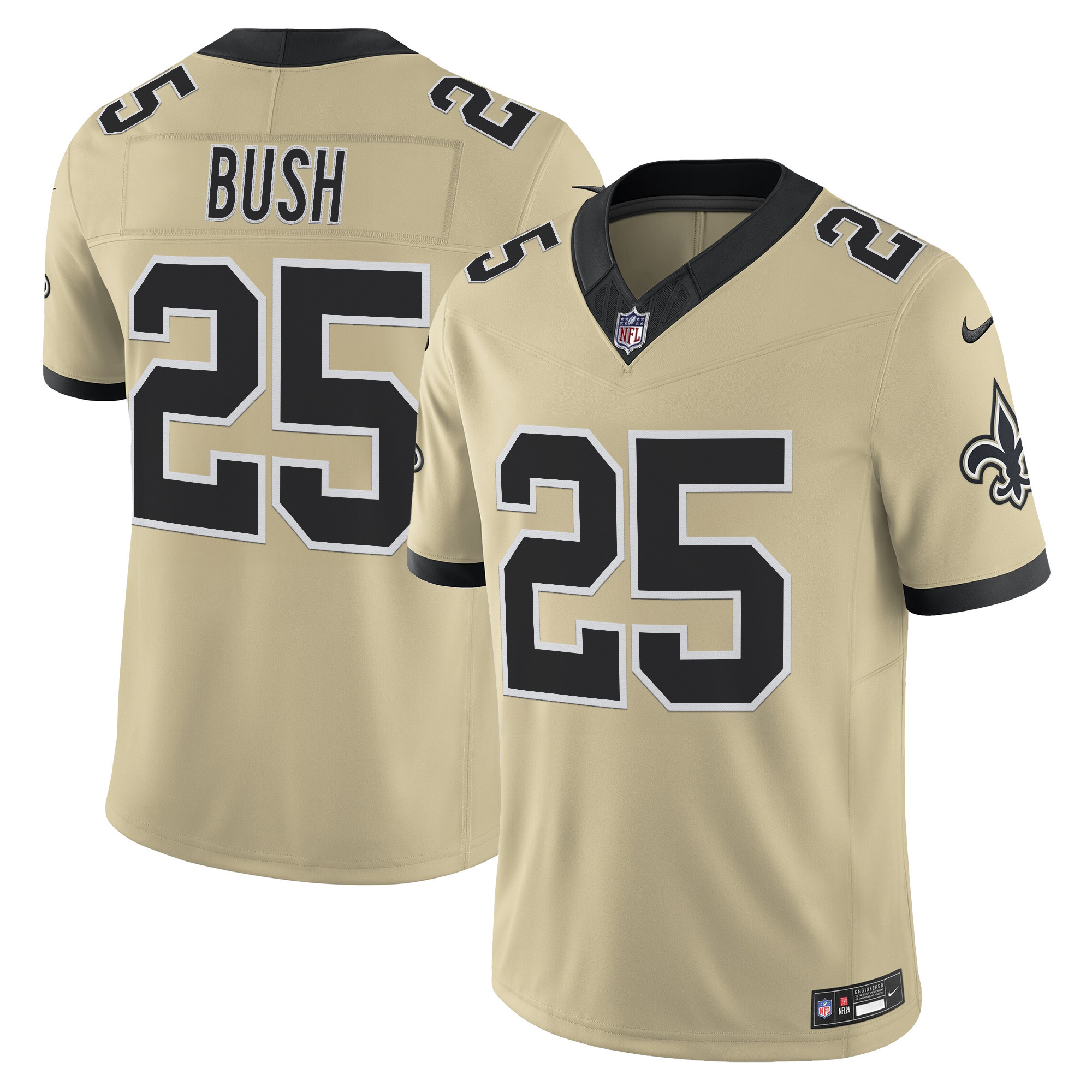 Men's New Orleans Saints 'Gameday Golds Edition' Vapor Jersey - All Stitched