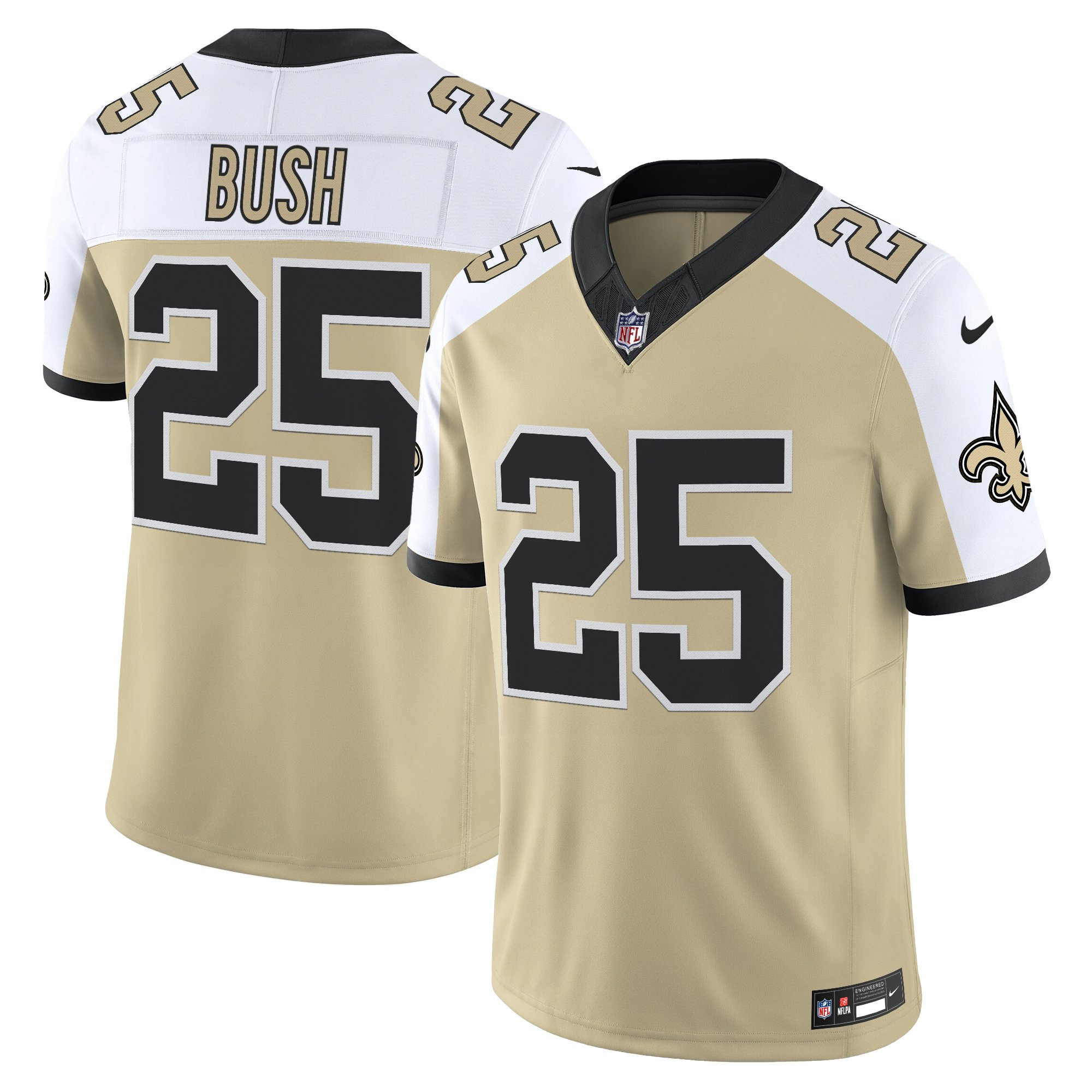 Men's New Orleans Saints 'Gameday Golds Edition' Vapor Jersey - All Stitched