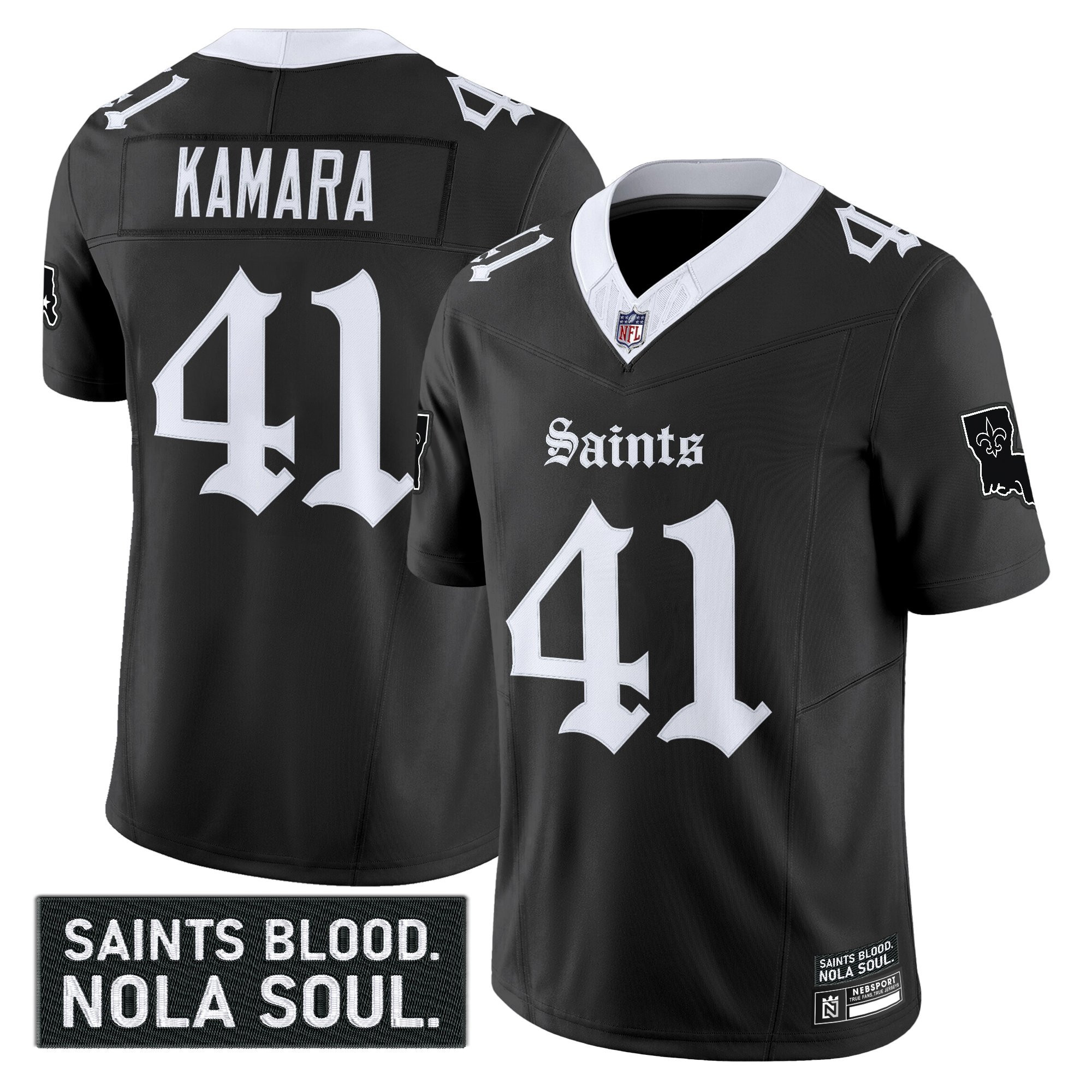 Men's New Orleans Saints 'Gothic Vieux Carr� Edition' Vapor Jersey - All Stitched