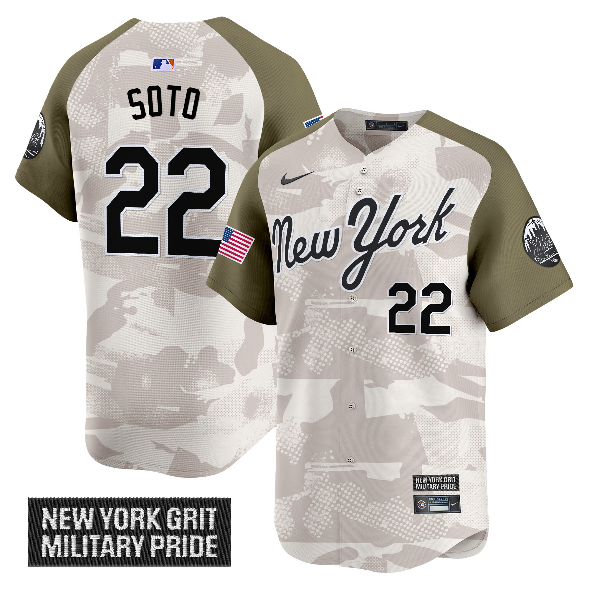 Men's New York Mets 2025 Armed Forces Day Vapor Premier Limited Jersey - All Stitched