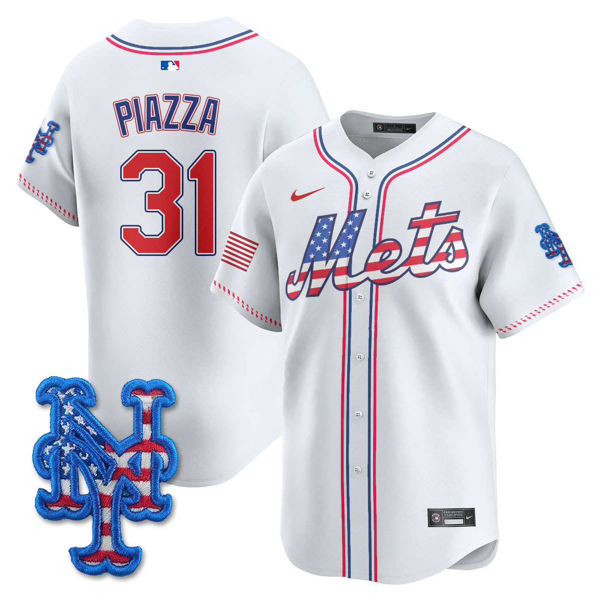 Men's New York Mets 2025 Fourth of July Vapor Premier Limited Jersey - All Stitched