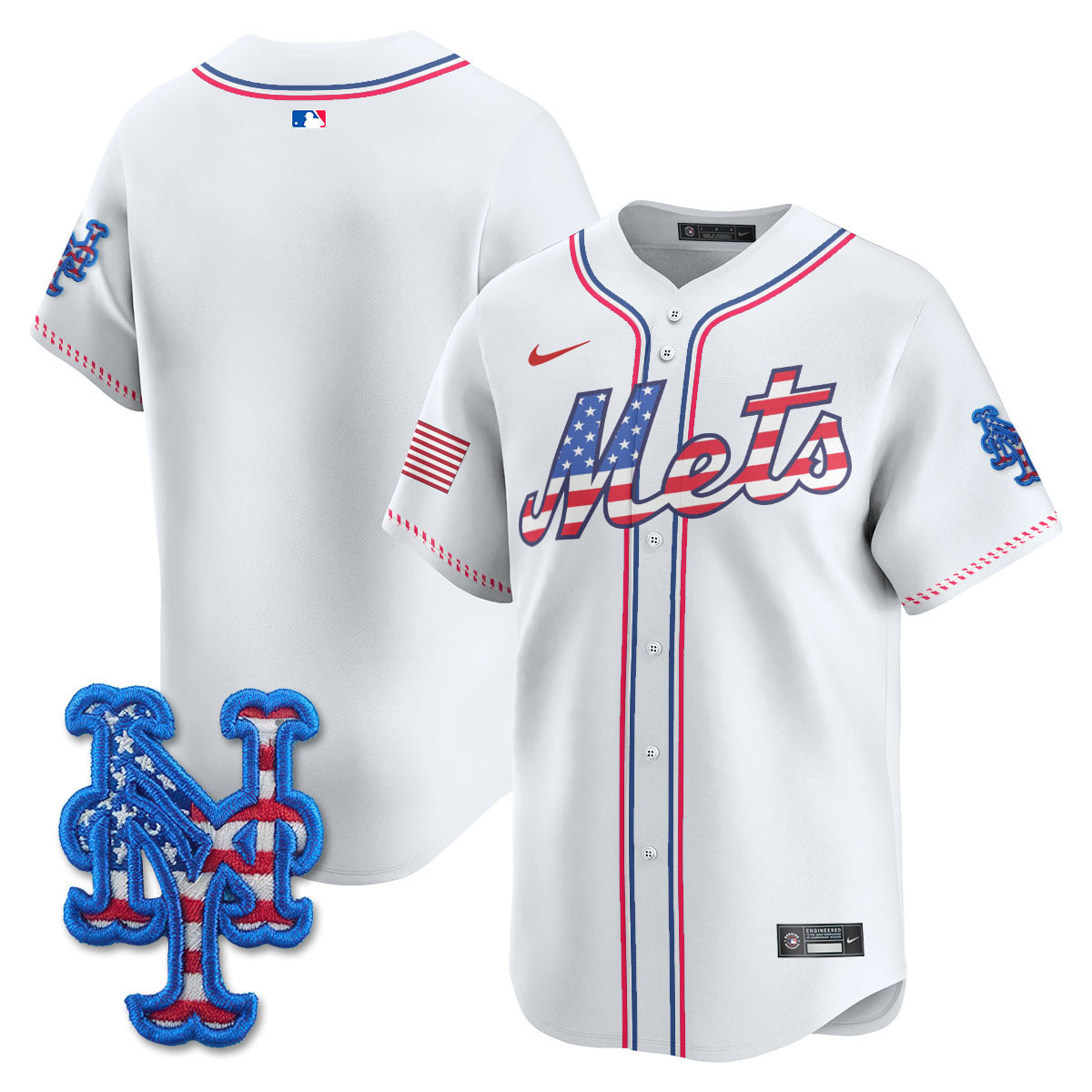 Men's New York Mets 2025 Fourth of July Vapor Premier Limited Jersey - All Stitched