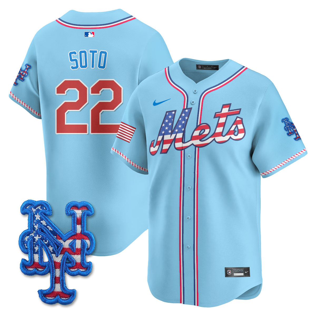 Men's New York Mets 2025 Fourth of July Vapor Premier Limited Jersey - All Stitched