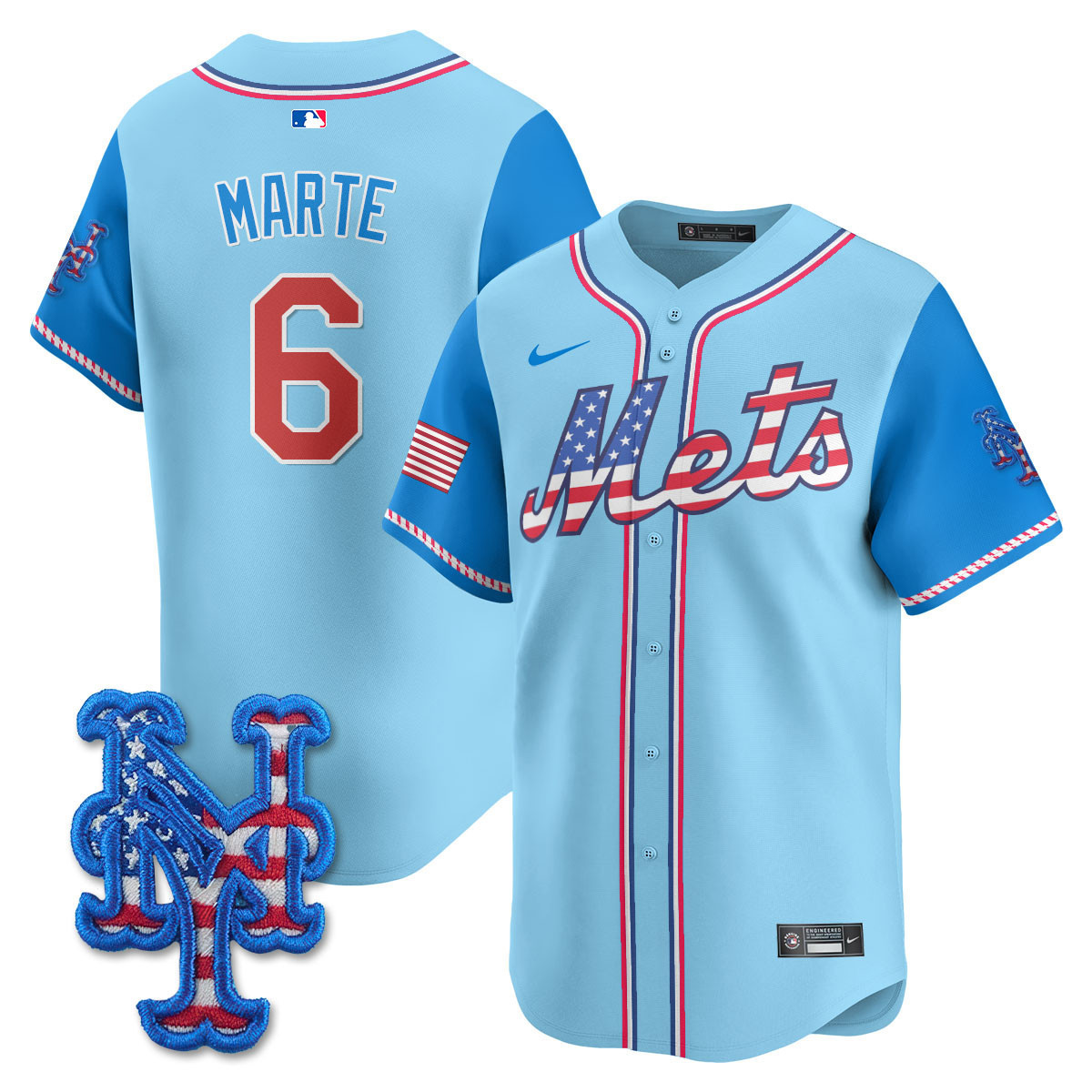 Men's New York Mets 2025 Fourth of July Vapor Premier Limited Jersey - All Stitched