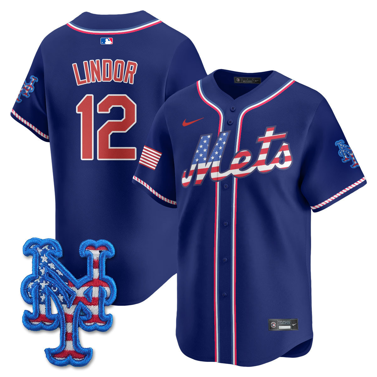 Men's New York Mets 2025 Fourth of July Vapor Premier Limited Jersey - All Stitched