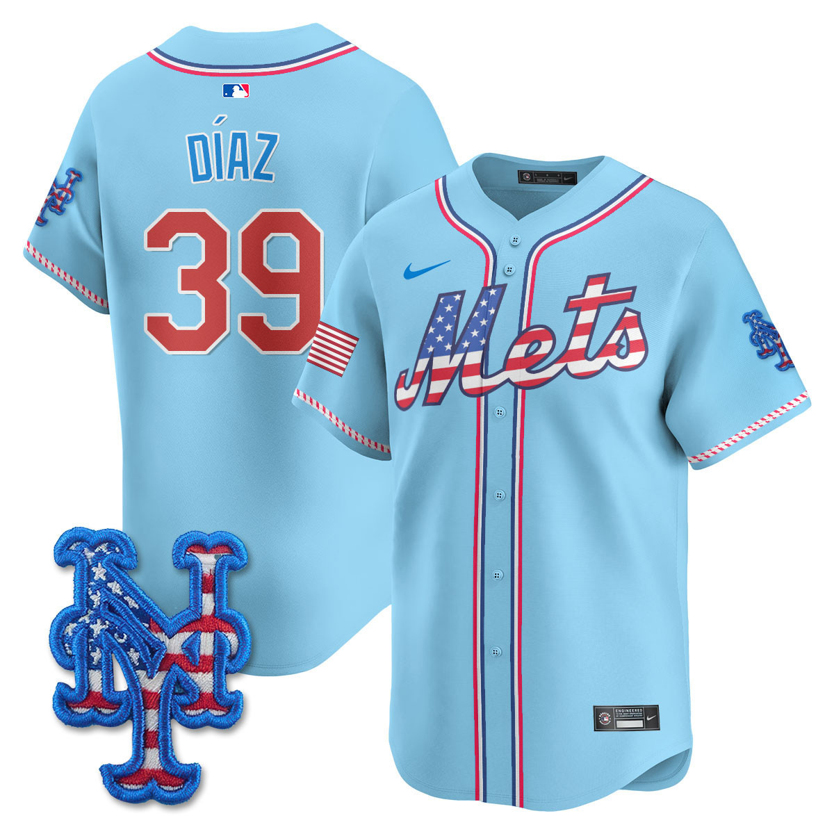 Men's New York Mets 2025 Fourth of July Vapor Premier Limited Jersey - All Stitched