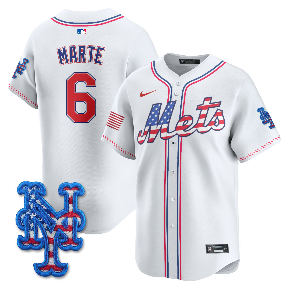 Men's New York Mets 2025 Fourth of July Vapor Premier Limited Jersey - All Stitched