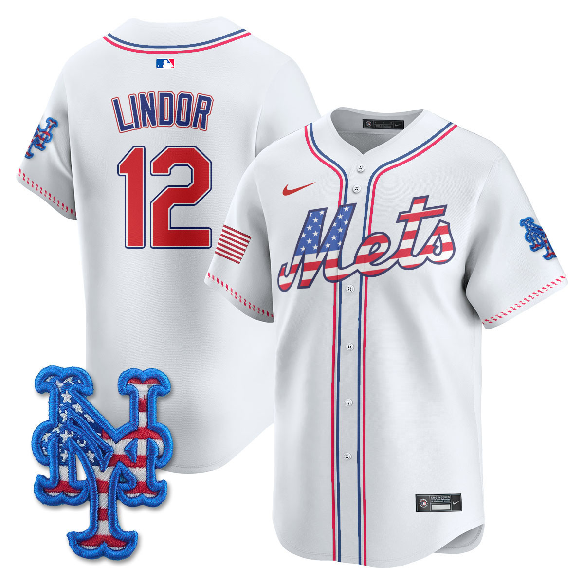 Men's New York Mets 2025 Fourth of July Vapor Premier Limited Jersey - All Stitched