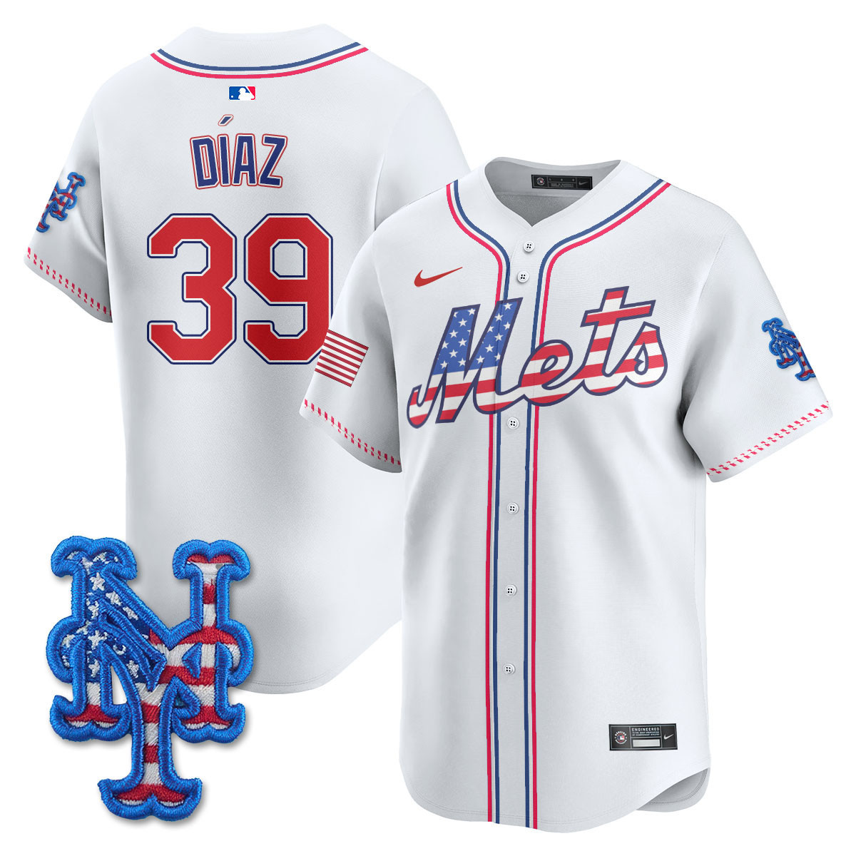 Men's New York Mets 2025 Fourth of July Vapor Premier Limited Jersey - All Stitched