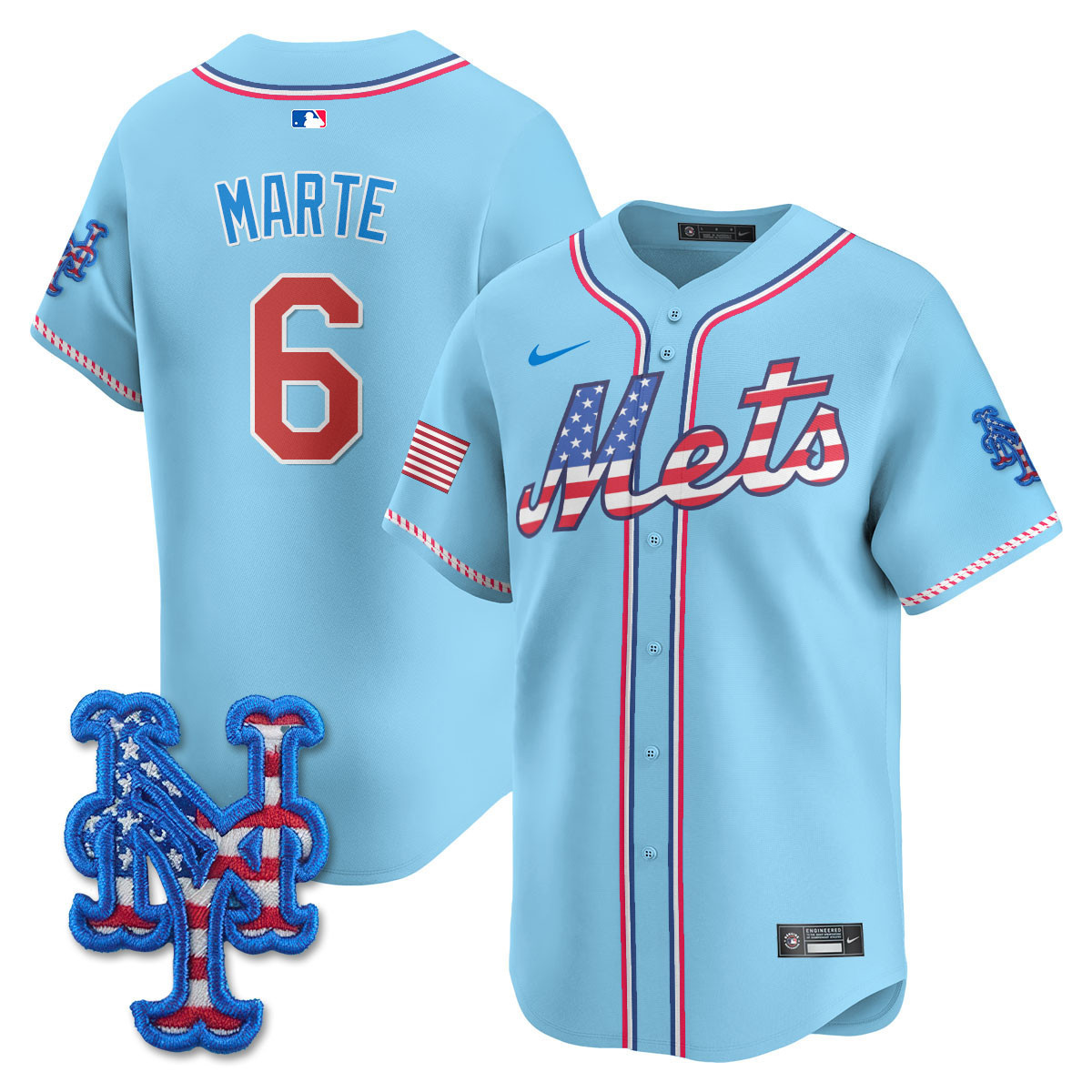 Men's New York Mets 2025 Fourth of July Vapor Premier Limited Jersey - All Stitched