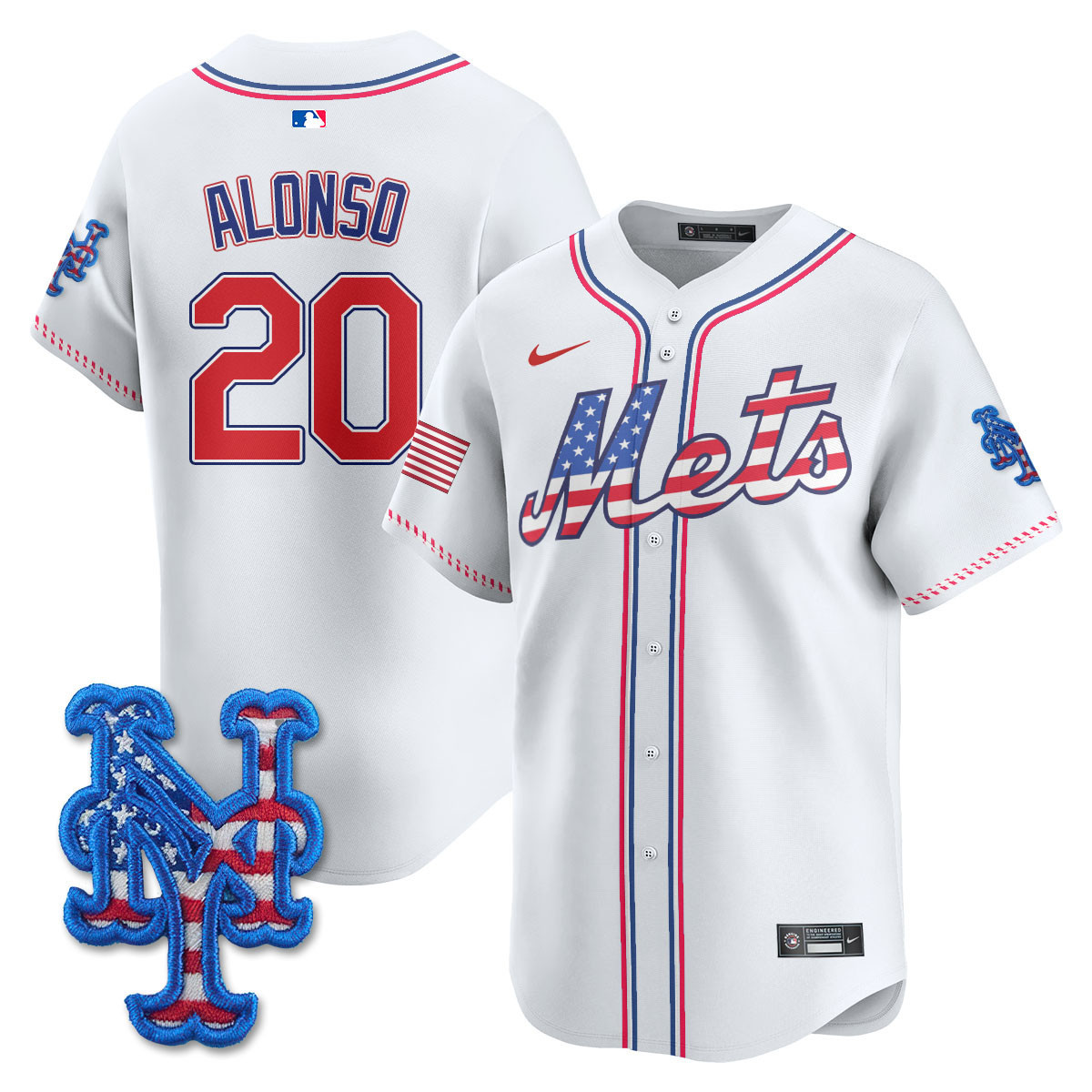 Men's New York Mets 2025 Fourth of July Vapor Premier Limited Jersey - All Stitched