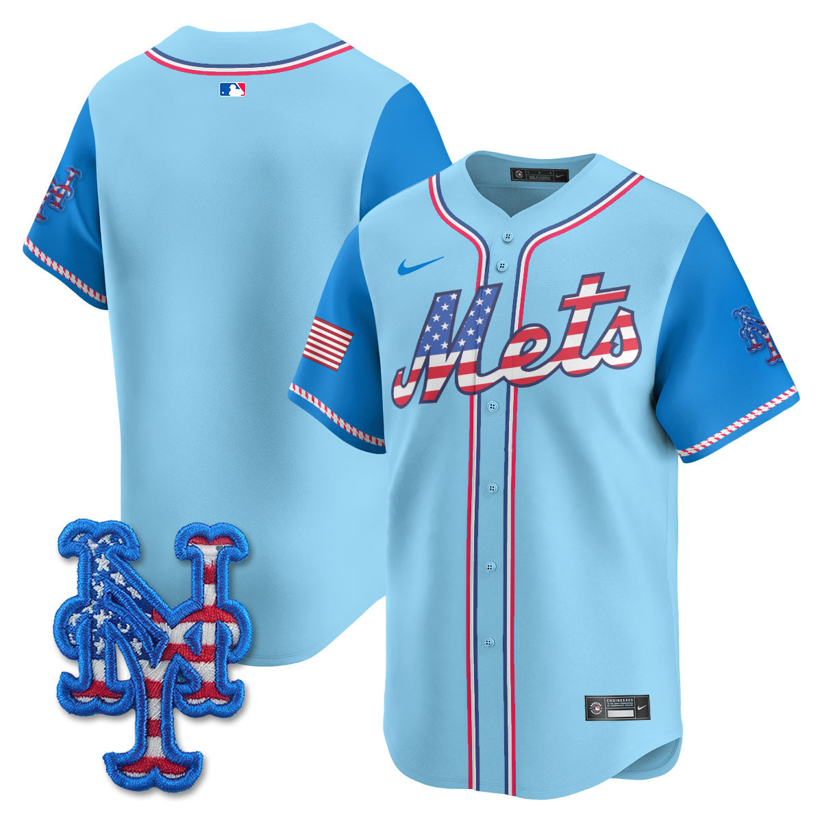 Men's New York Mets 2025 Fourth of July Vapor Premier Limited Jersey - All Stitched
