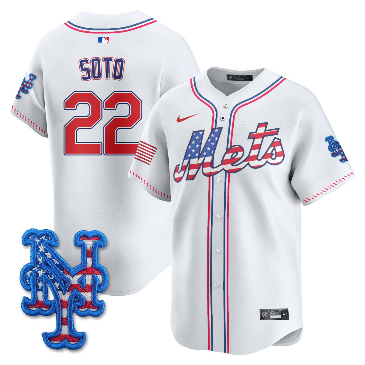 Men's New York Mets 2025 Fourth of July Vapor Premier Limited Jersey - All Stitched