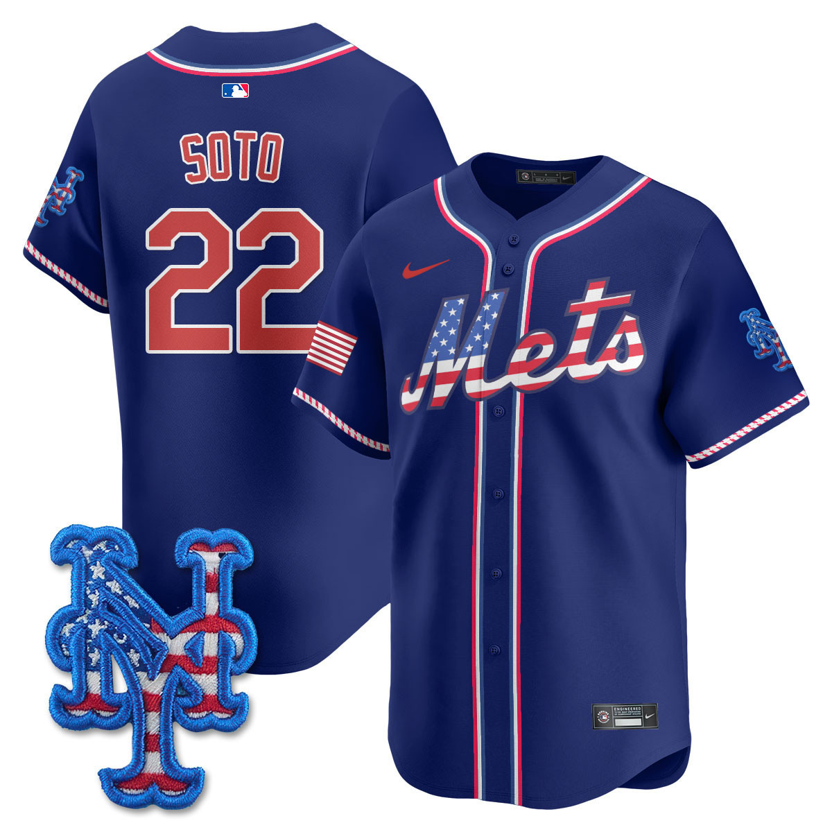 Men's New York Mets 2025 Fourth of July Vapor Premier Limited Jersey - All Stitched