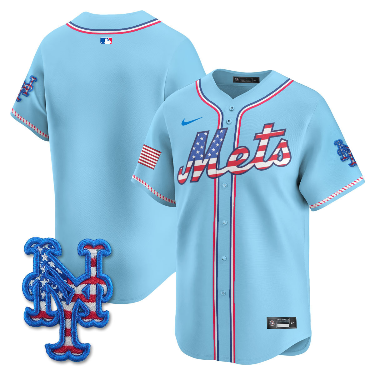 Men's New York Mets 2025 Fourth of July Vapor Premier Limited Jersey - All Stitched