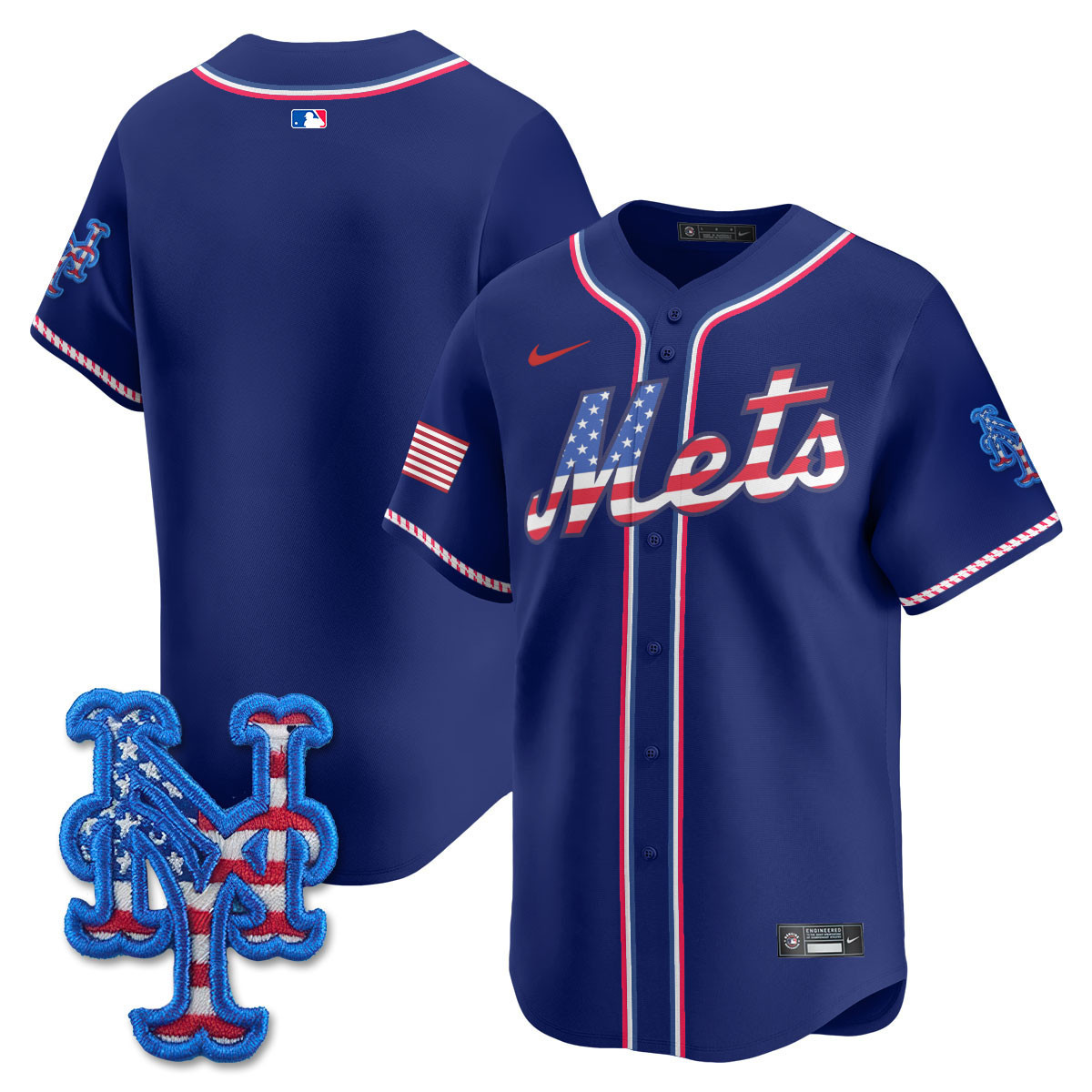 Men's New York Mets 2025 Fourth of July Vapor Premier Limited Jersey - All Stitched