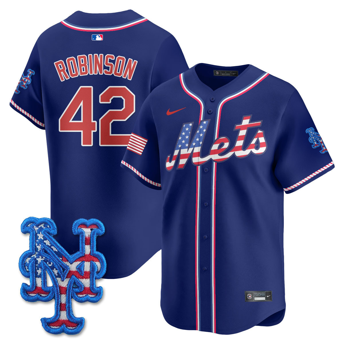 Men's New York Mets 2025 Fourth of July Vapor Premier Limited Jersey - All Stitched