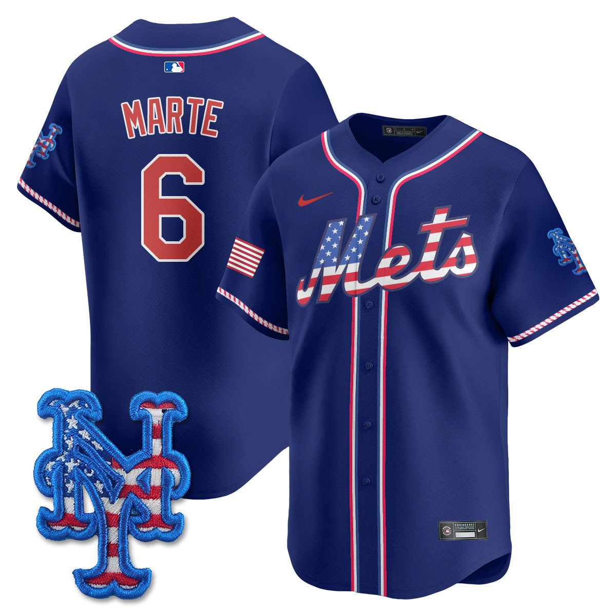 Men's New York Mets 2025 Fourth of July Vapor Premier Limited Jersey - All Stitched