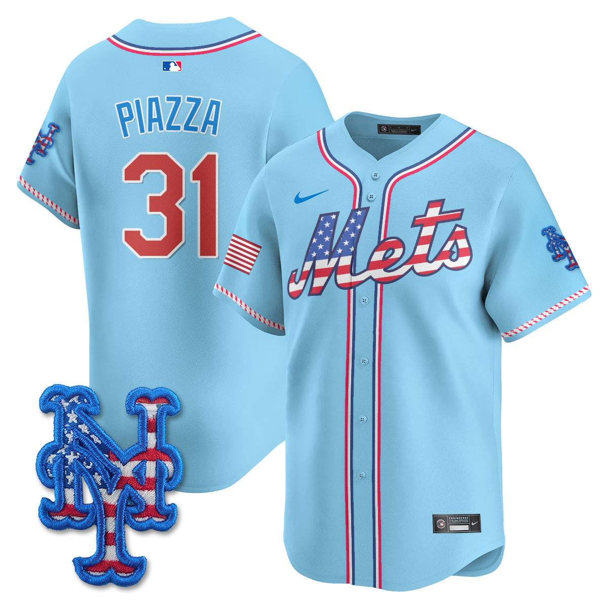 Men's New York Mets 2025 Fourth of July Vapor Premier Limited Jersey - All Stitched