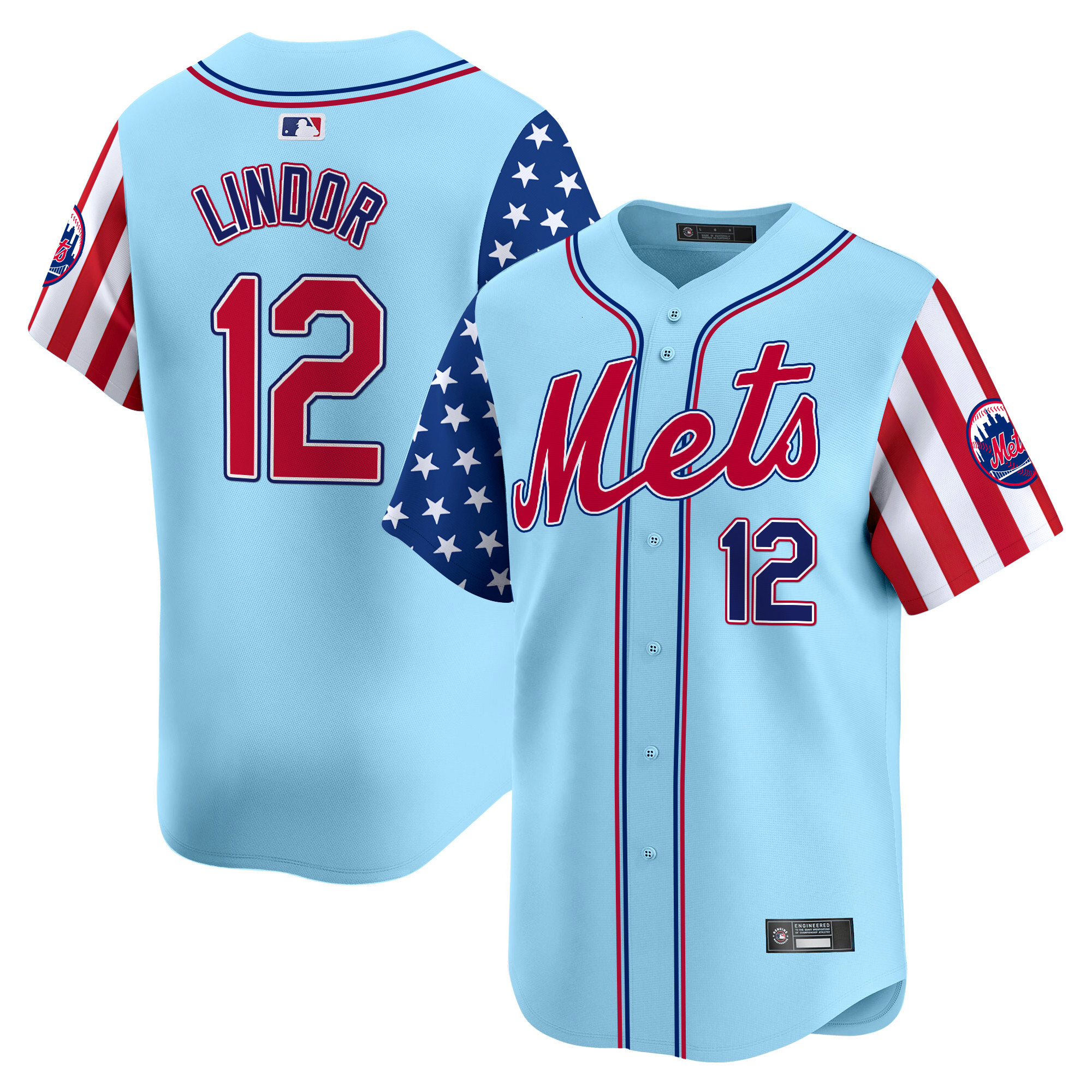 Men's New York Mets 2025 Independence Day Vapor Premier Limited Jersey - All Stitched