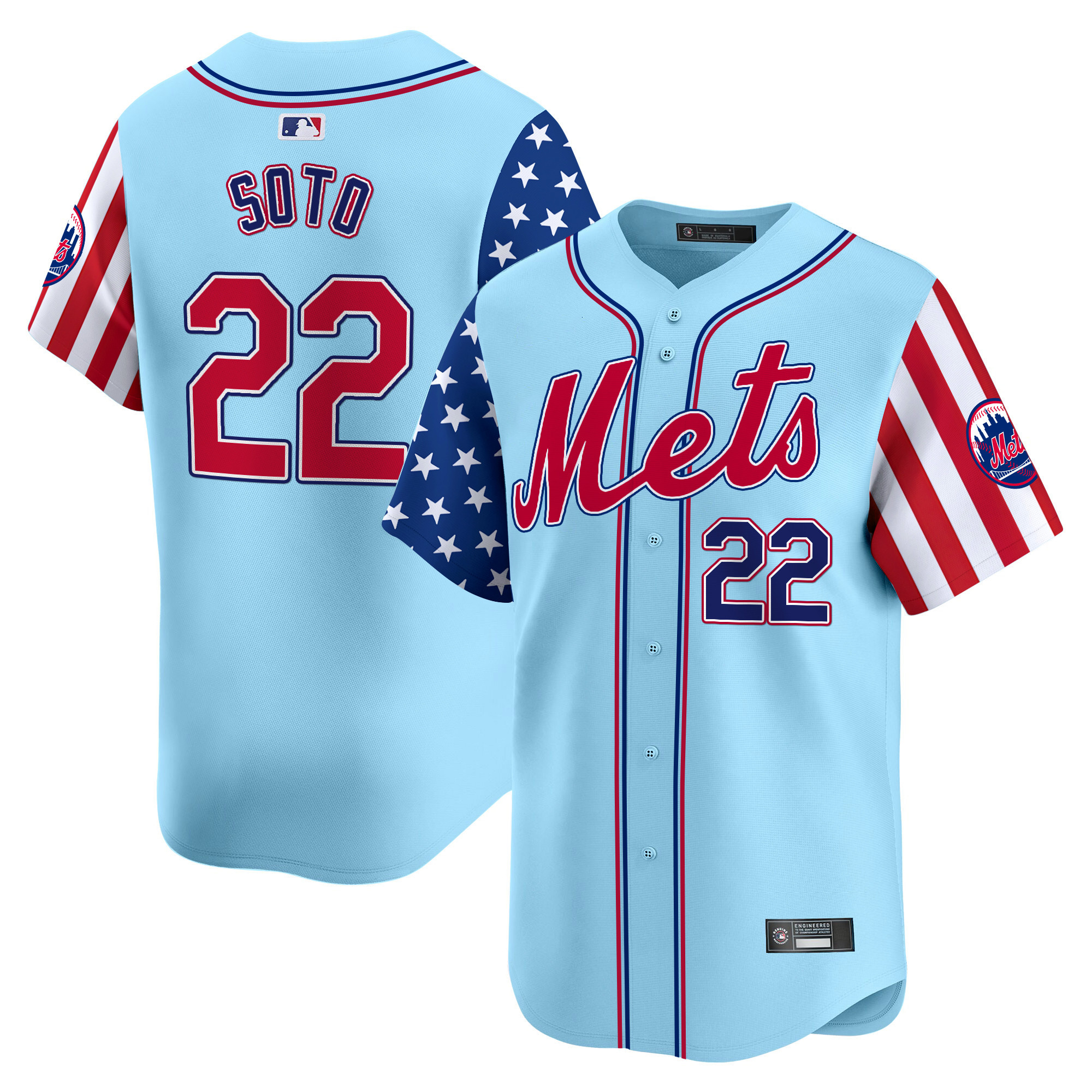 Men's New York Mets 2025 Independence Day Vapor Premier Limited Jersey - All Stitched