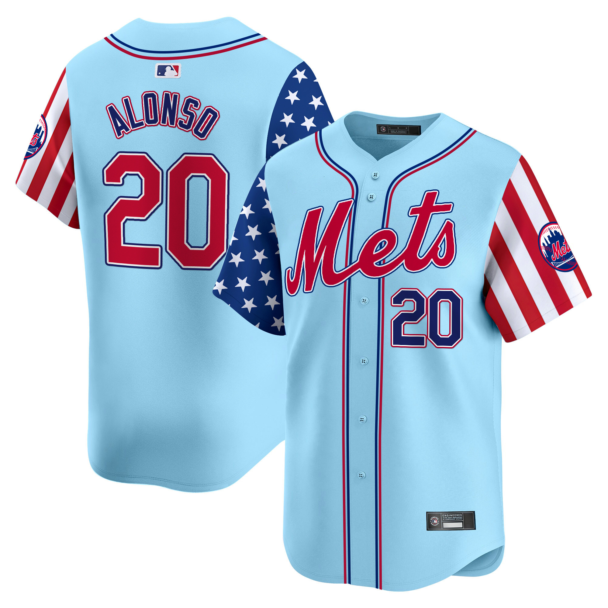 Men's New York Mets 2025 Independence Day Vapor Premier Limited Jersey - All Stitched