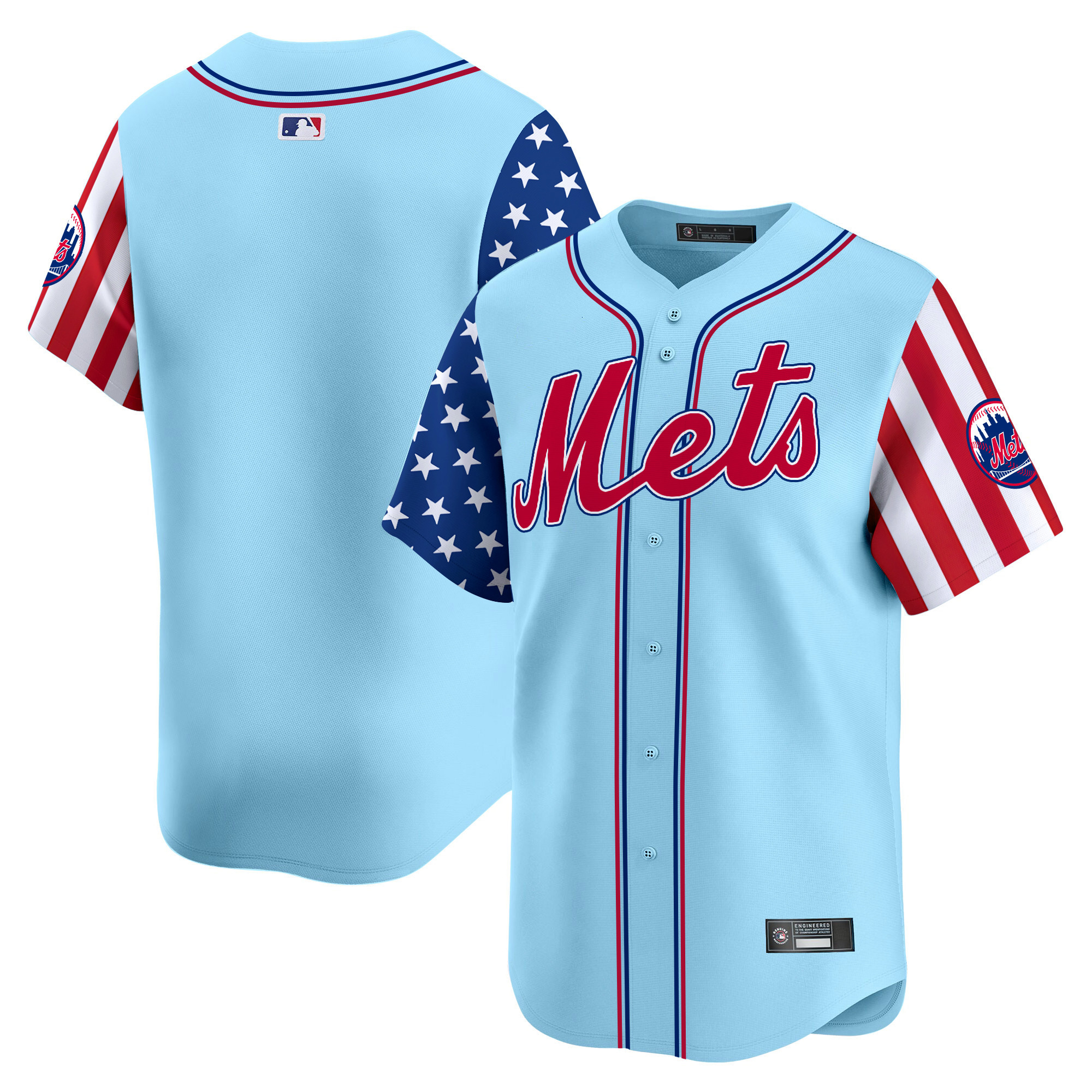 Men's New York Mets 2025 Independence Day Vapor Premier Limited Jersey - All Stitched