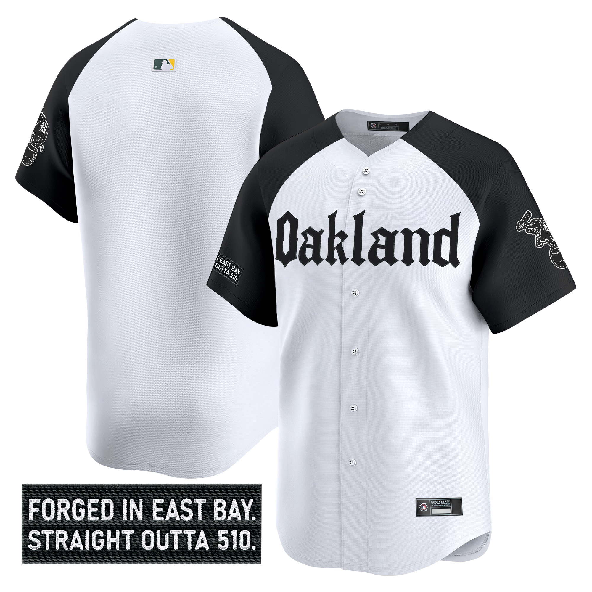 Men's Oakland Athletics 'Gothic East Bay Edition' Vapor Premier Limited Jersey - All Stitched