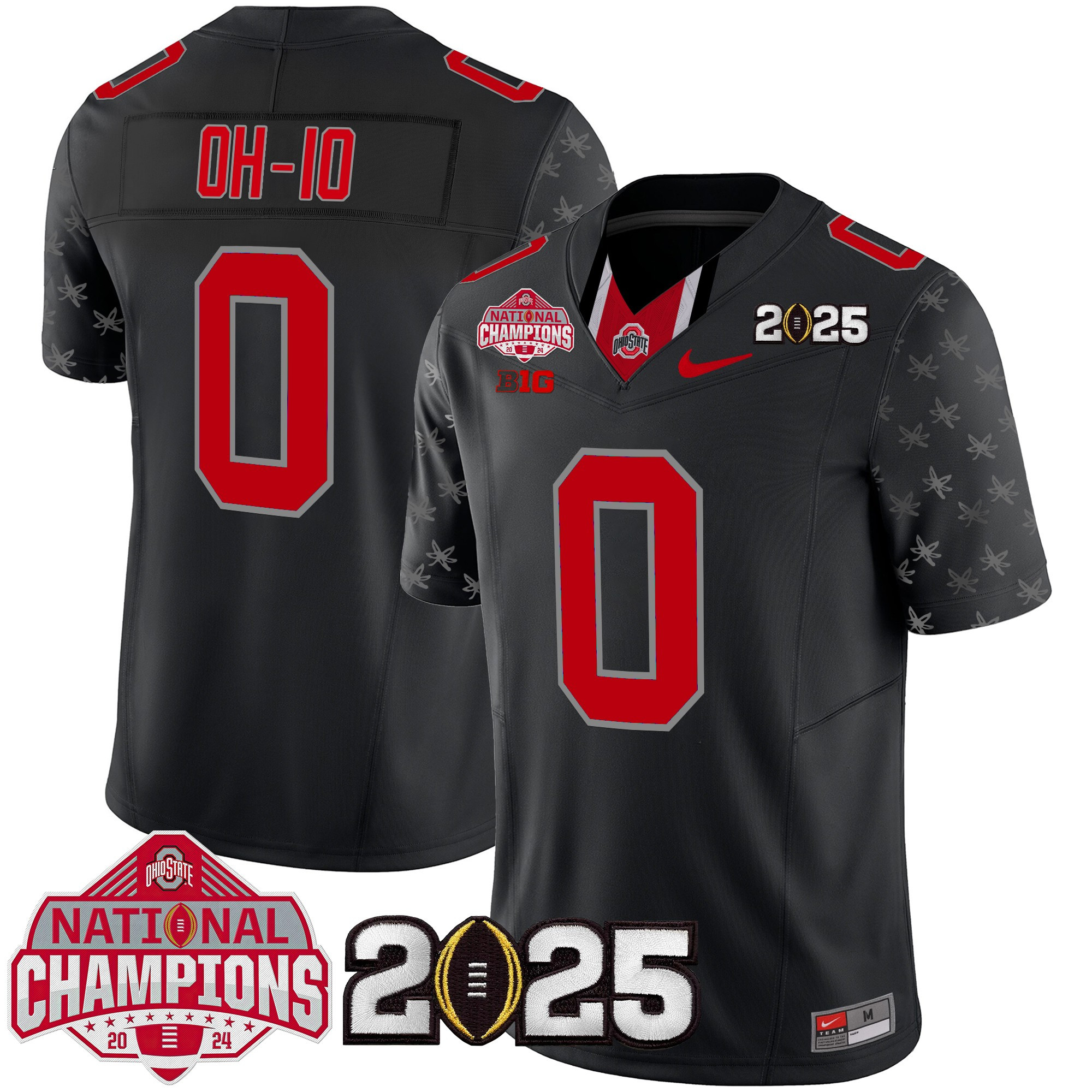 Men's Ohio State Buckeyes National Champions Patch Vapor Limited Jersey - All Stitched