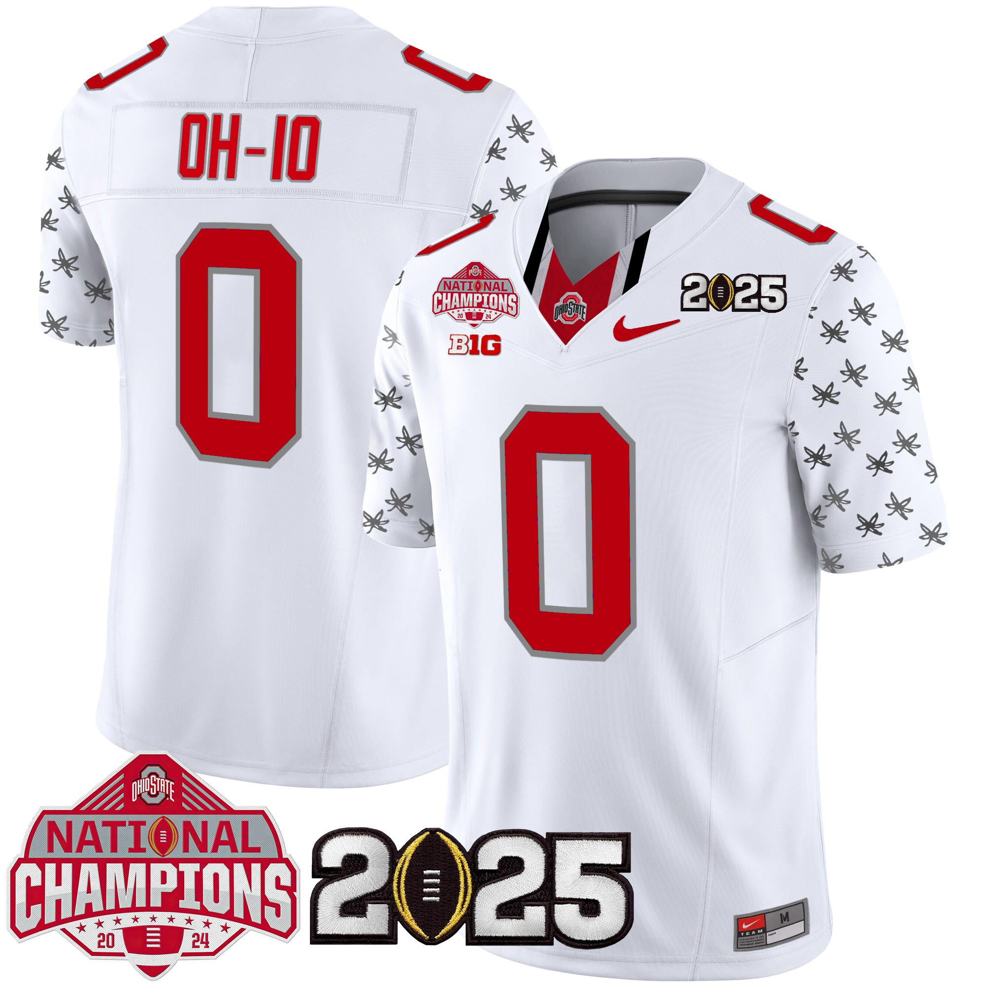 Men's Ohio State Buckeyes National Champions Patch Vapor Limited Jersey - All Stitched