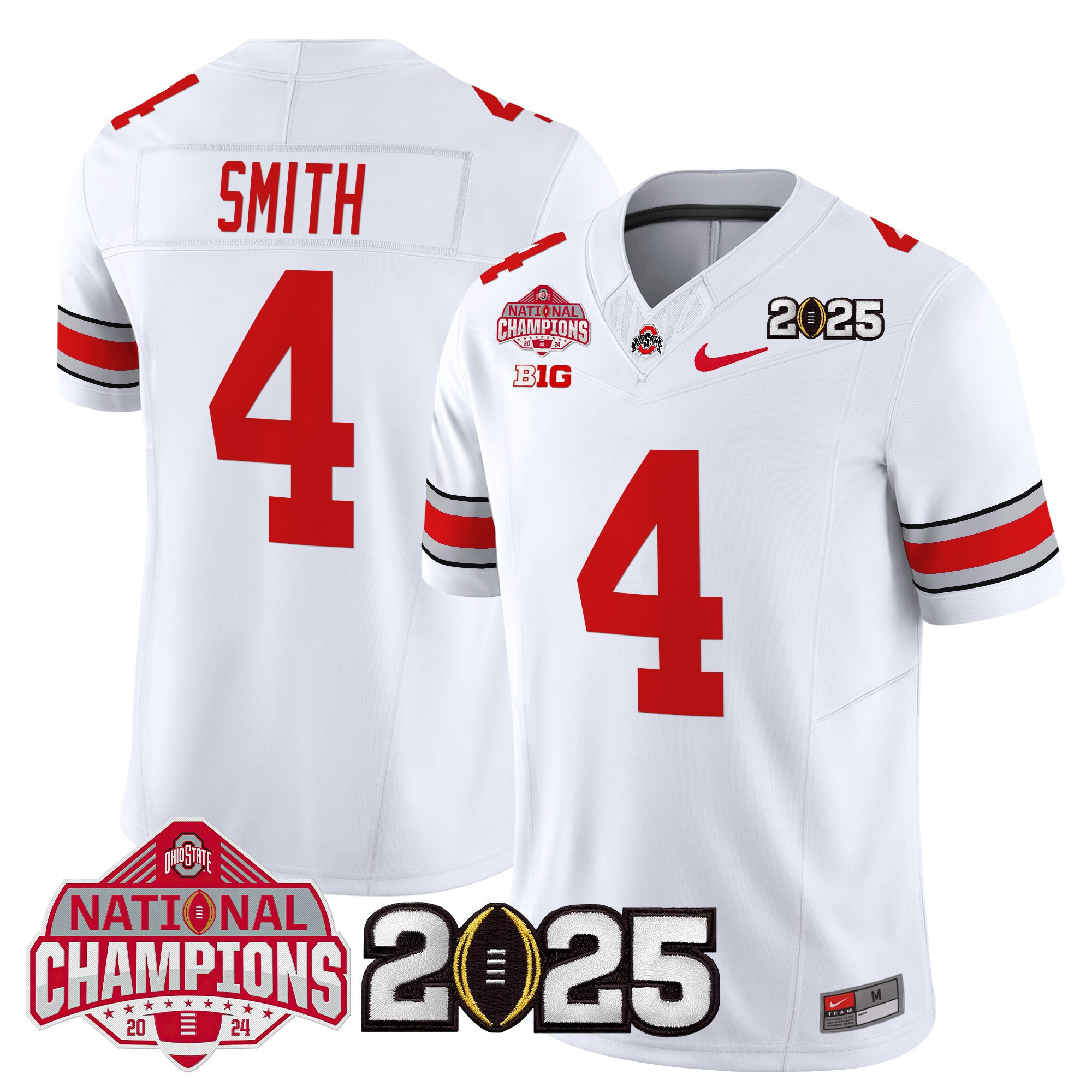 Men's Ohio State Buckeyes National Champions Patch Vapor Limited Jersey V2 - All Stitched