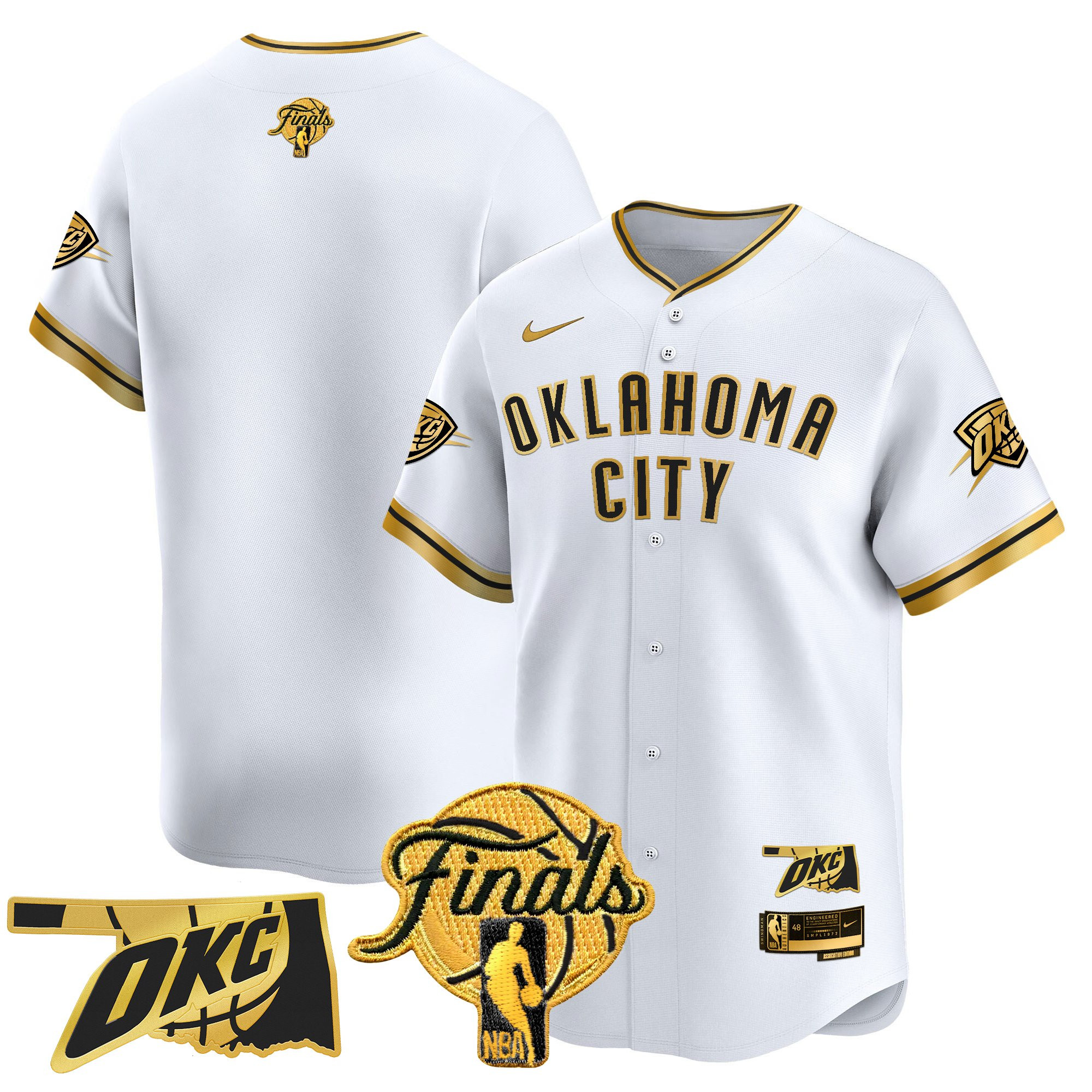 Men's Oklahoma City Thunder 2025 Finals Vapor Baseball Jersey - All Stitched