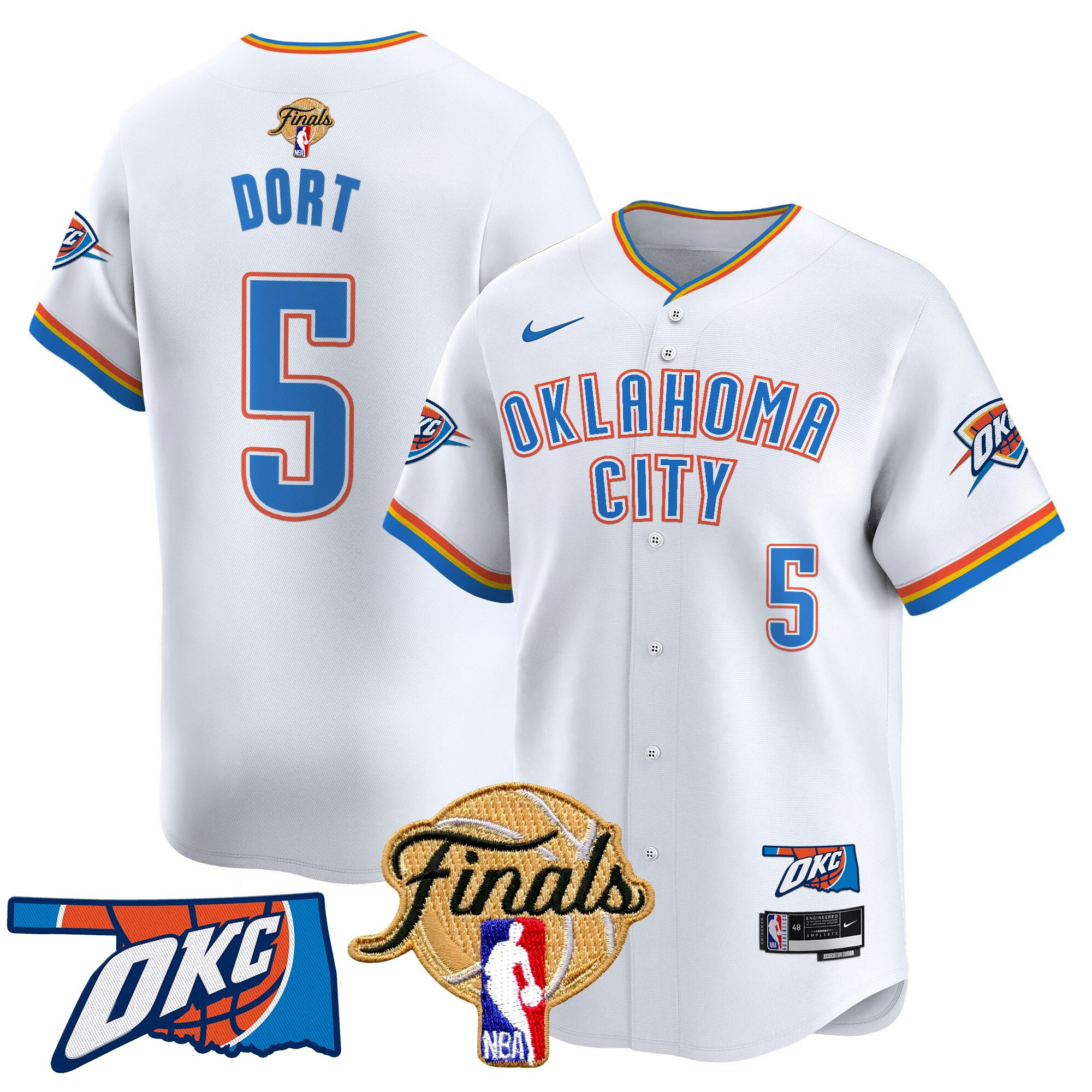 Men's Oklahoma City Thunder 2025 Finals Vapor Baseball Jersey - All Stitched