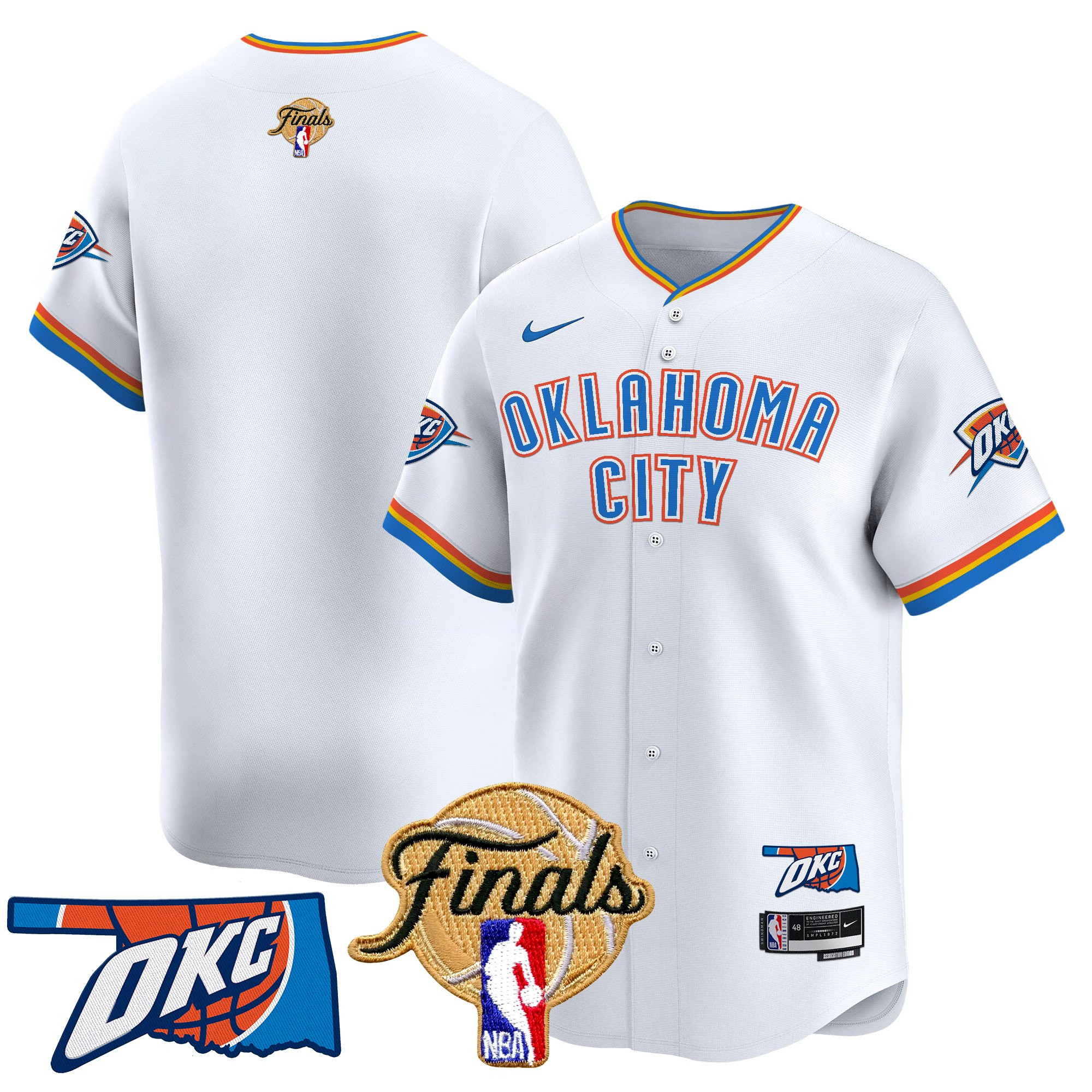 Men's Oklahoma City Thunder 2025 Finals Vapor Baseball Jersey - All Stitched
