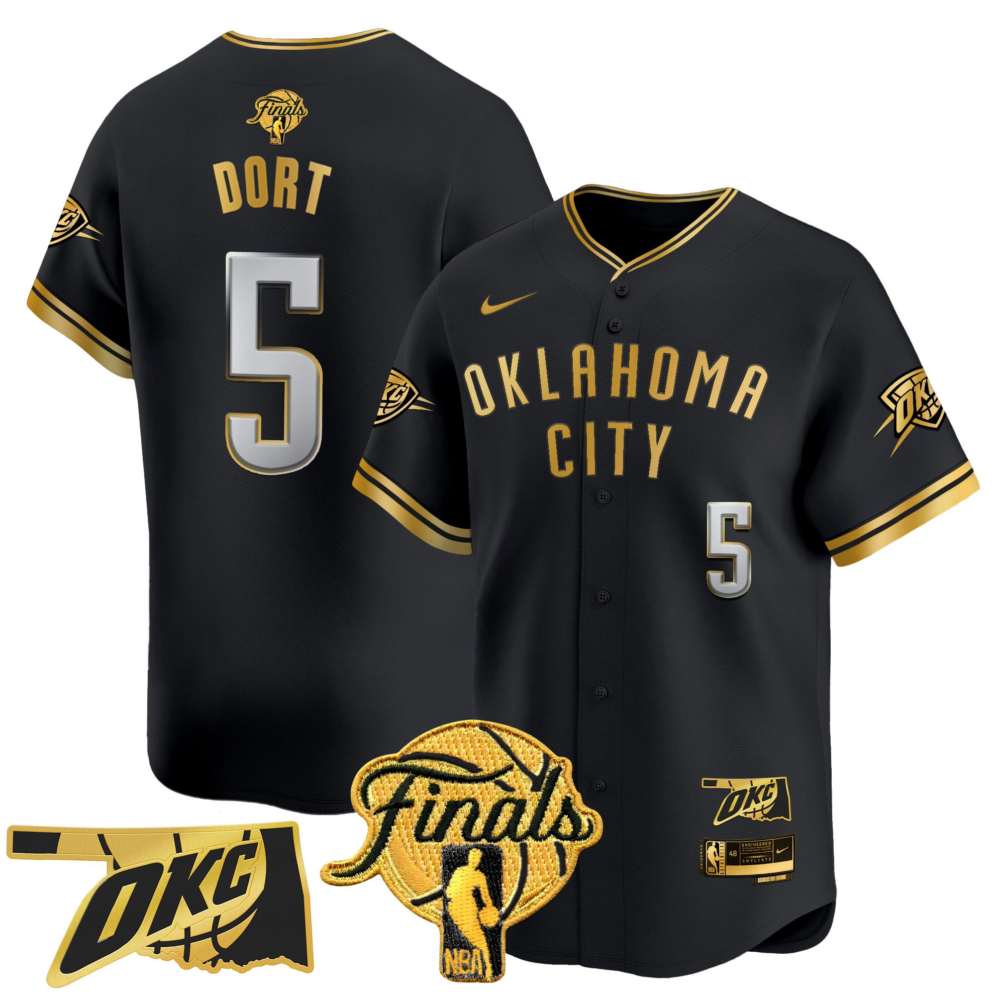 Men's Oklahoma City Thunder 2025 Finals Vapor Baseball Jersey - All Stitched