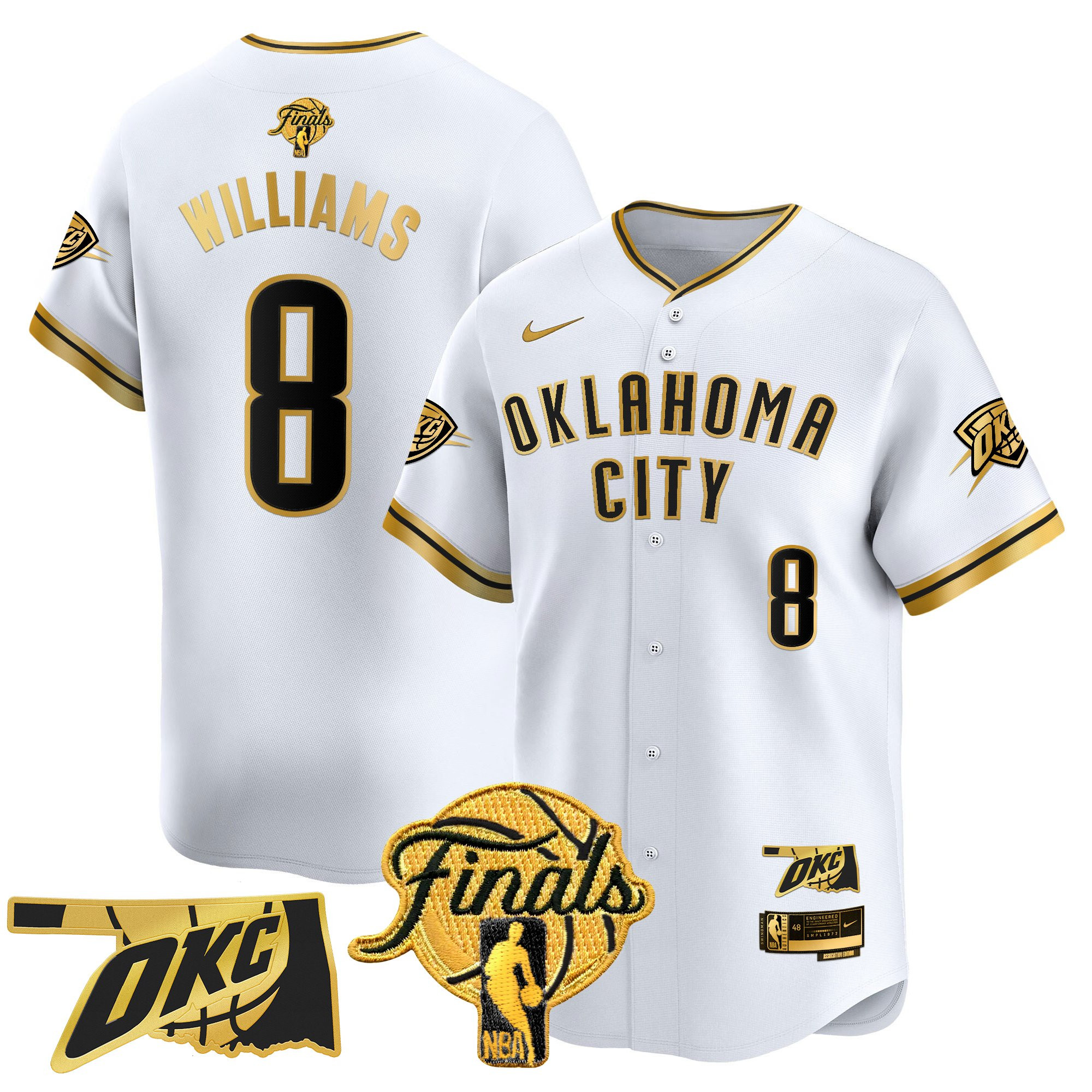 Men's Oklahoma City Thunder 2025 Finals Vapor Baseball Jersey - All Stitched
