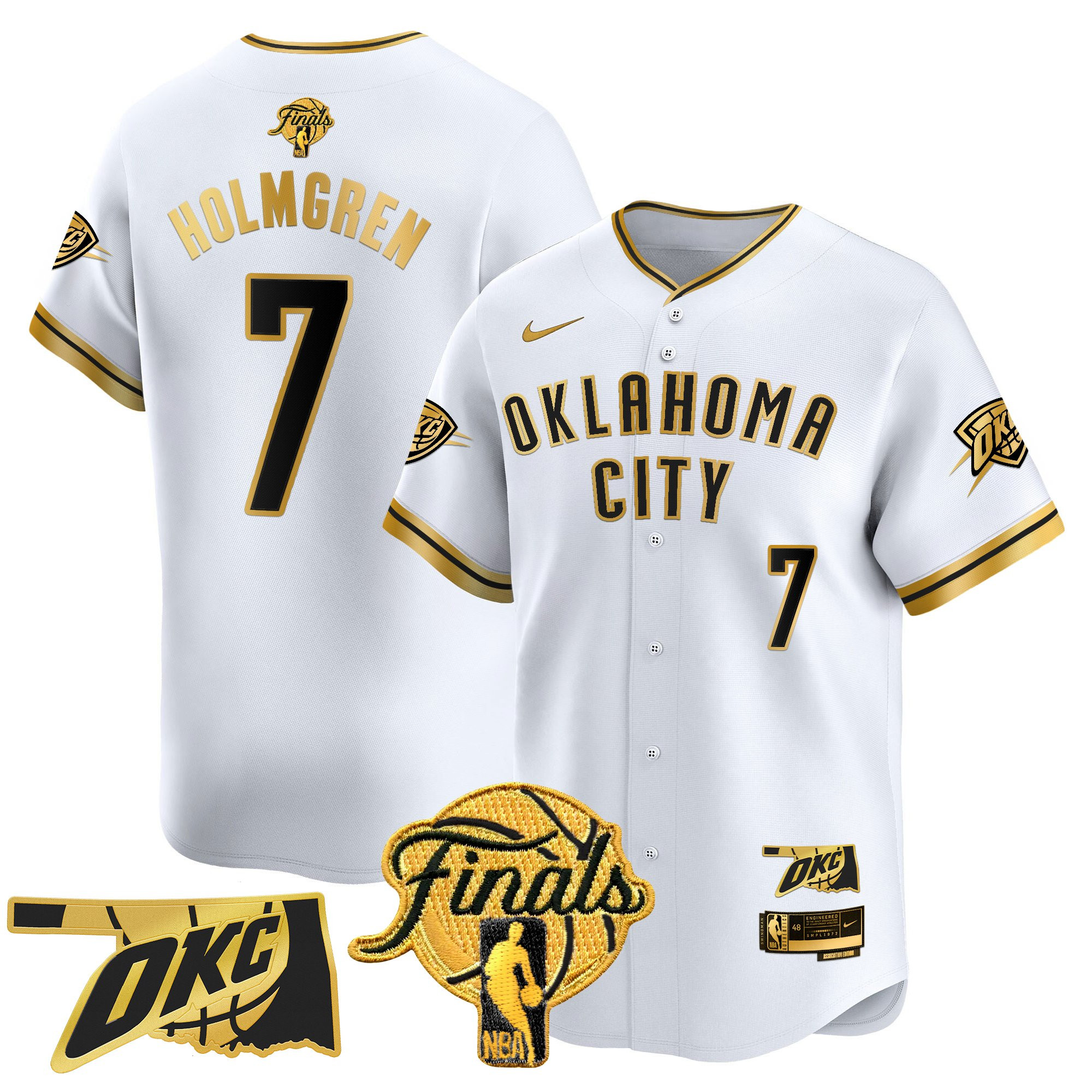 Men's Oklahoma City Thunder 2025 Finals Vapor Baseball Jersey - All Stitched